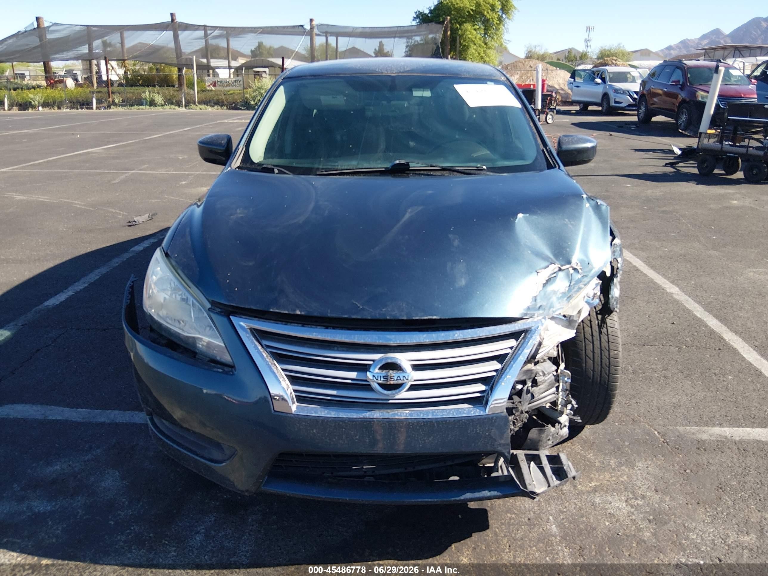 2015 Nissan Sentra Sv Turquoise vin: 3N1AB7AP2FL658145