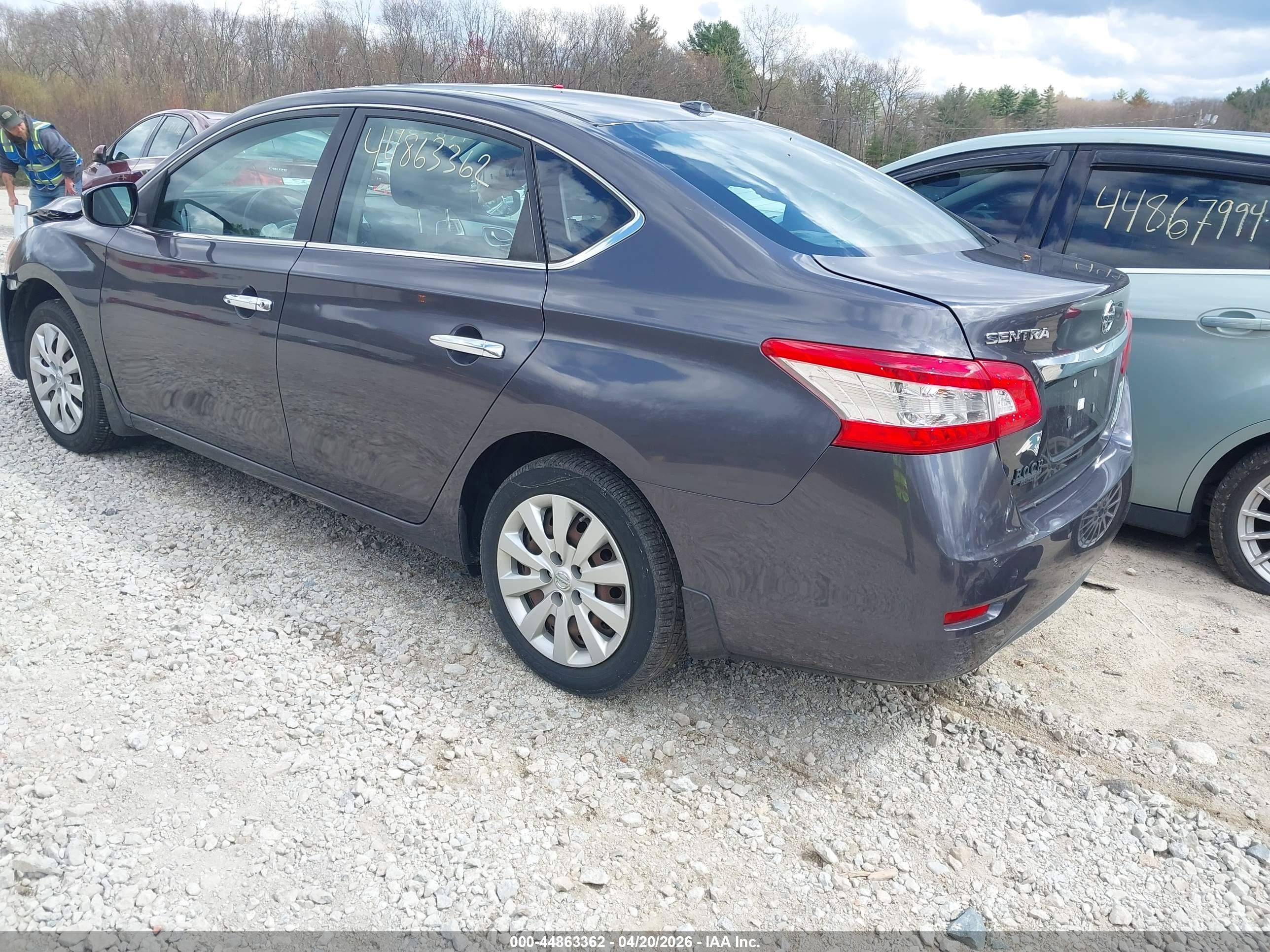 2015 Nissan Sentra Sv Gray vin: 3N1AB7AP2FL673941