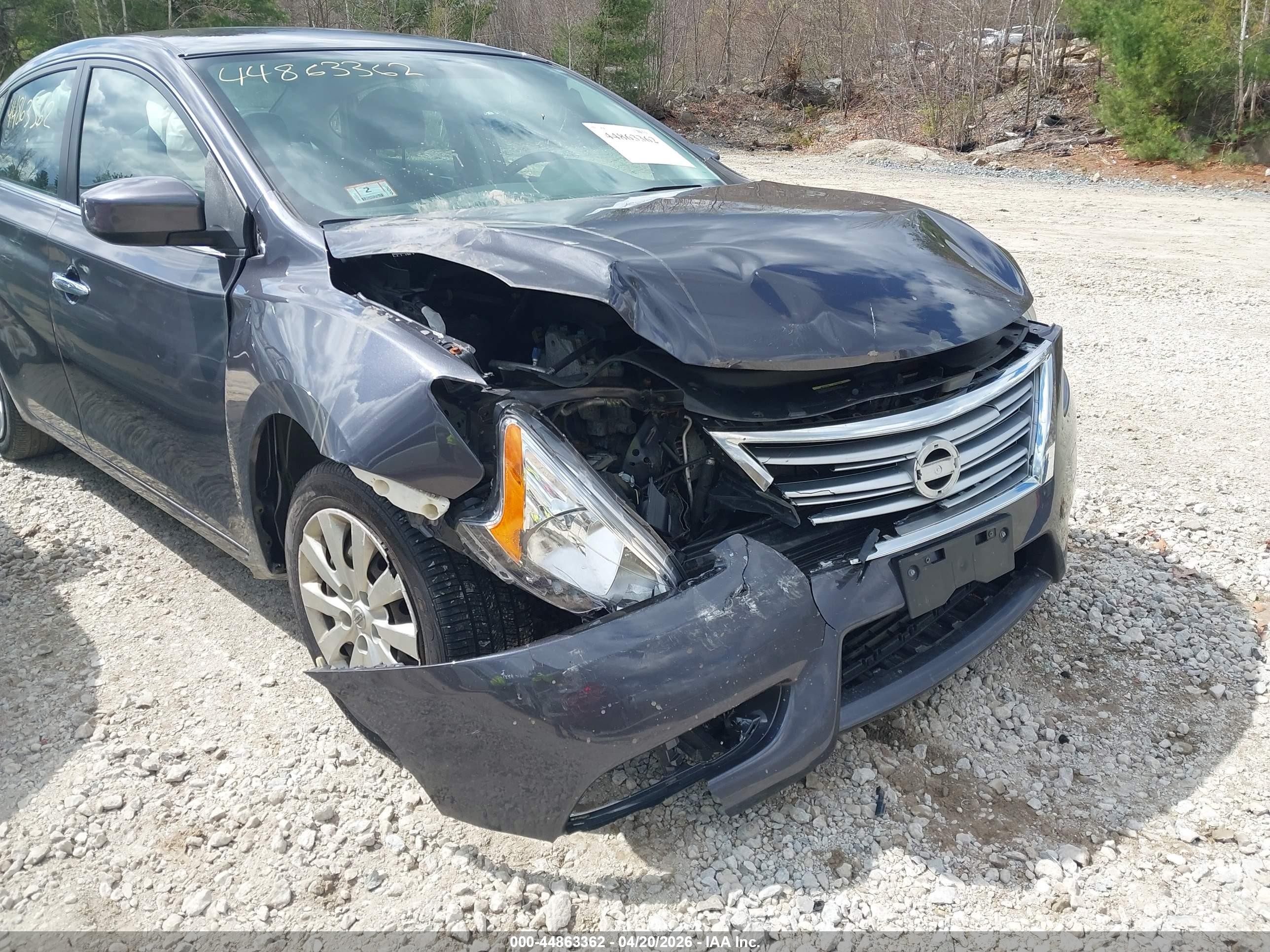 2015 Nissan Sentra Sv Gray vin: 3N1AB7AP2FL673941