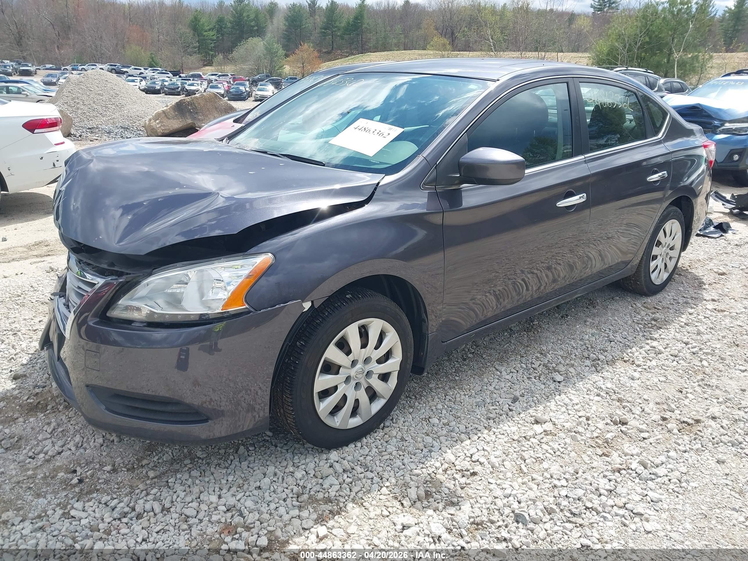 2015 Nissan Sentra Sv Gray vin: 3N1AB7AP2FL673941