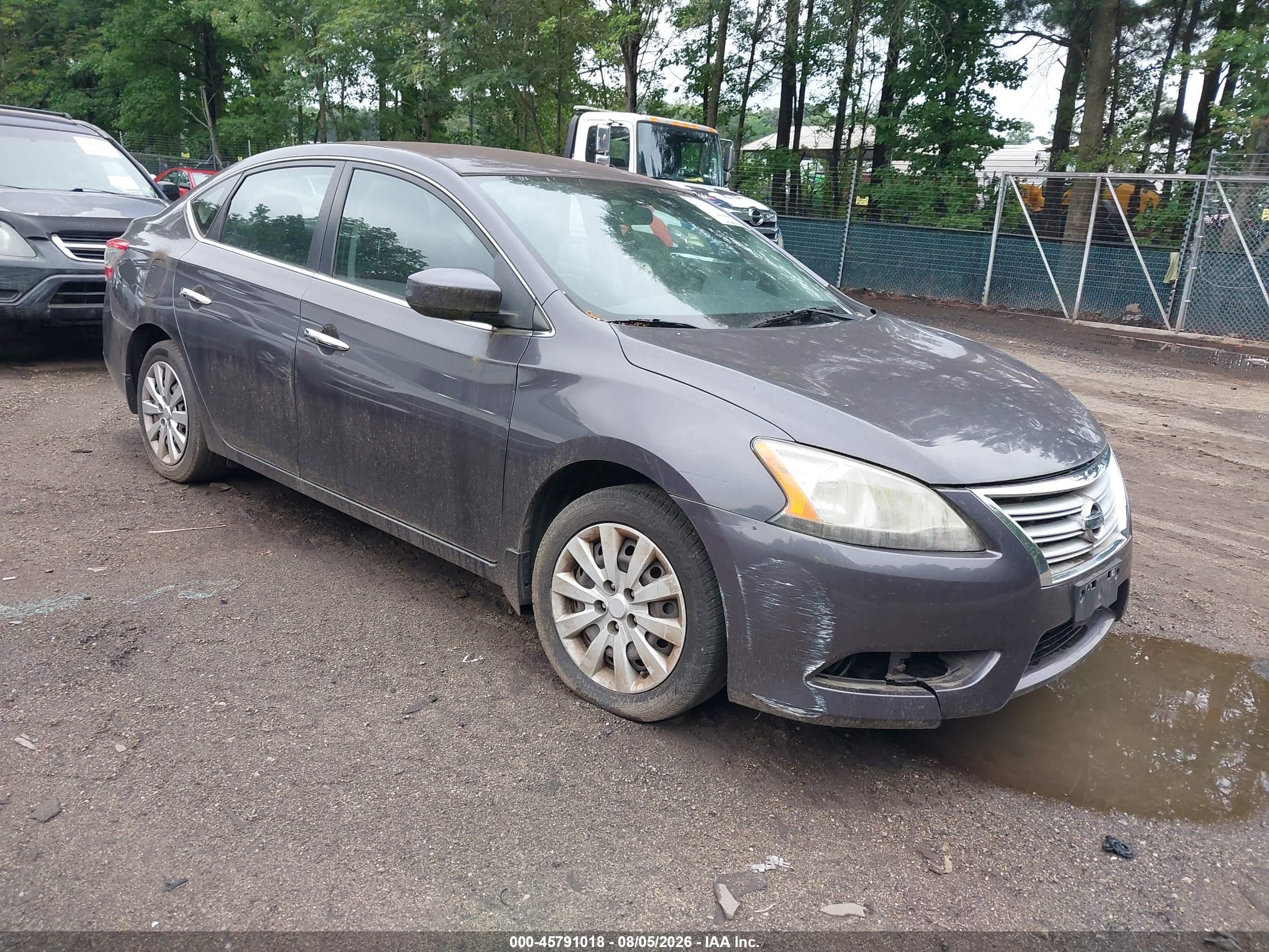 2015 Nissan Sentra Sv Синий vin: 3N1AB7AP2FL673972