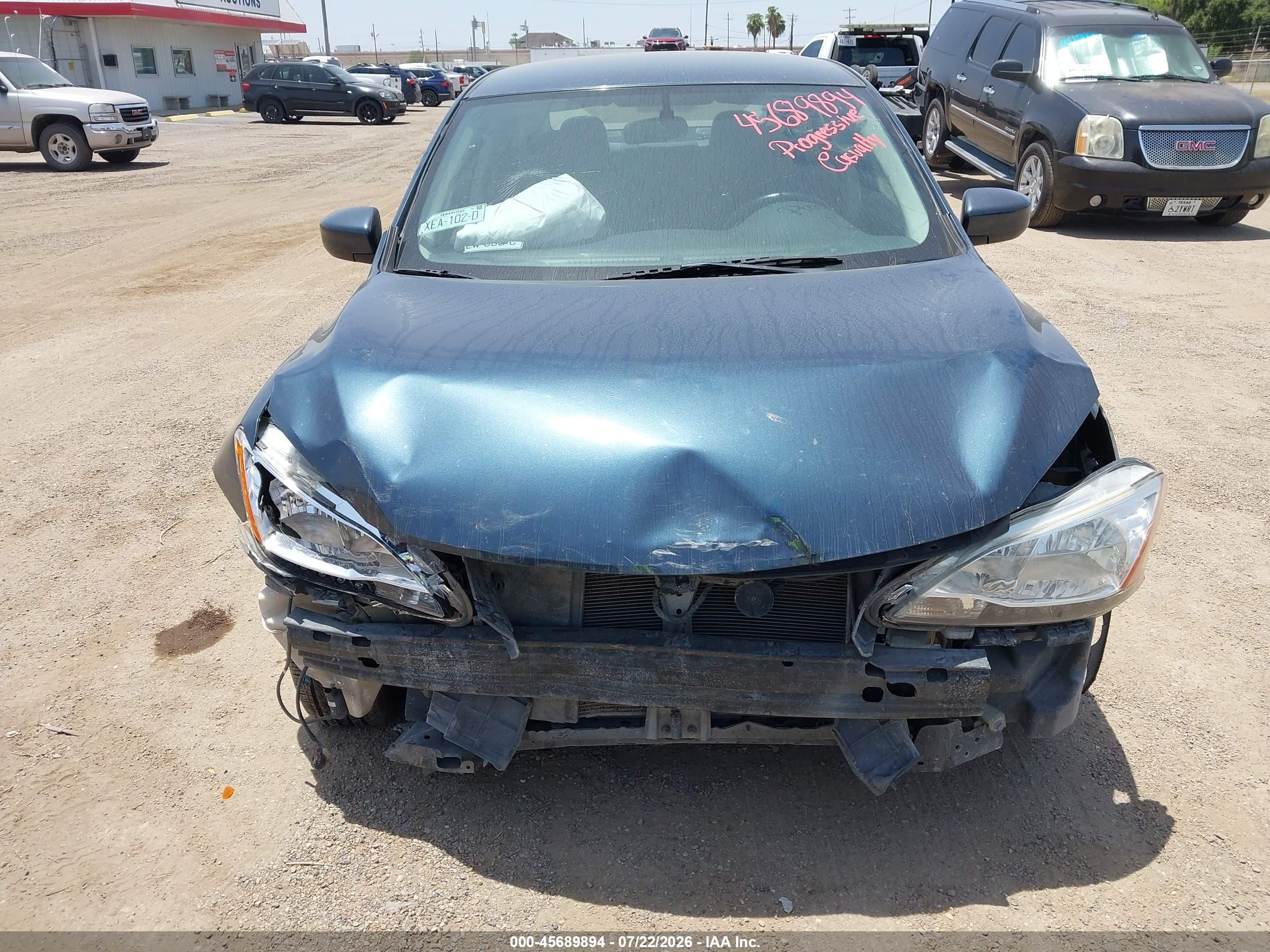 2015 Nissan Sentra Sv Blue vin: 3N1AB7AP2FL684244