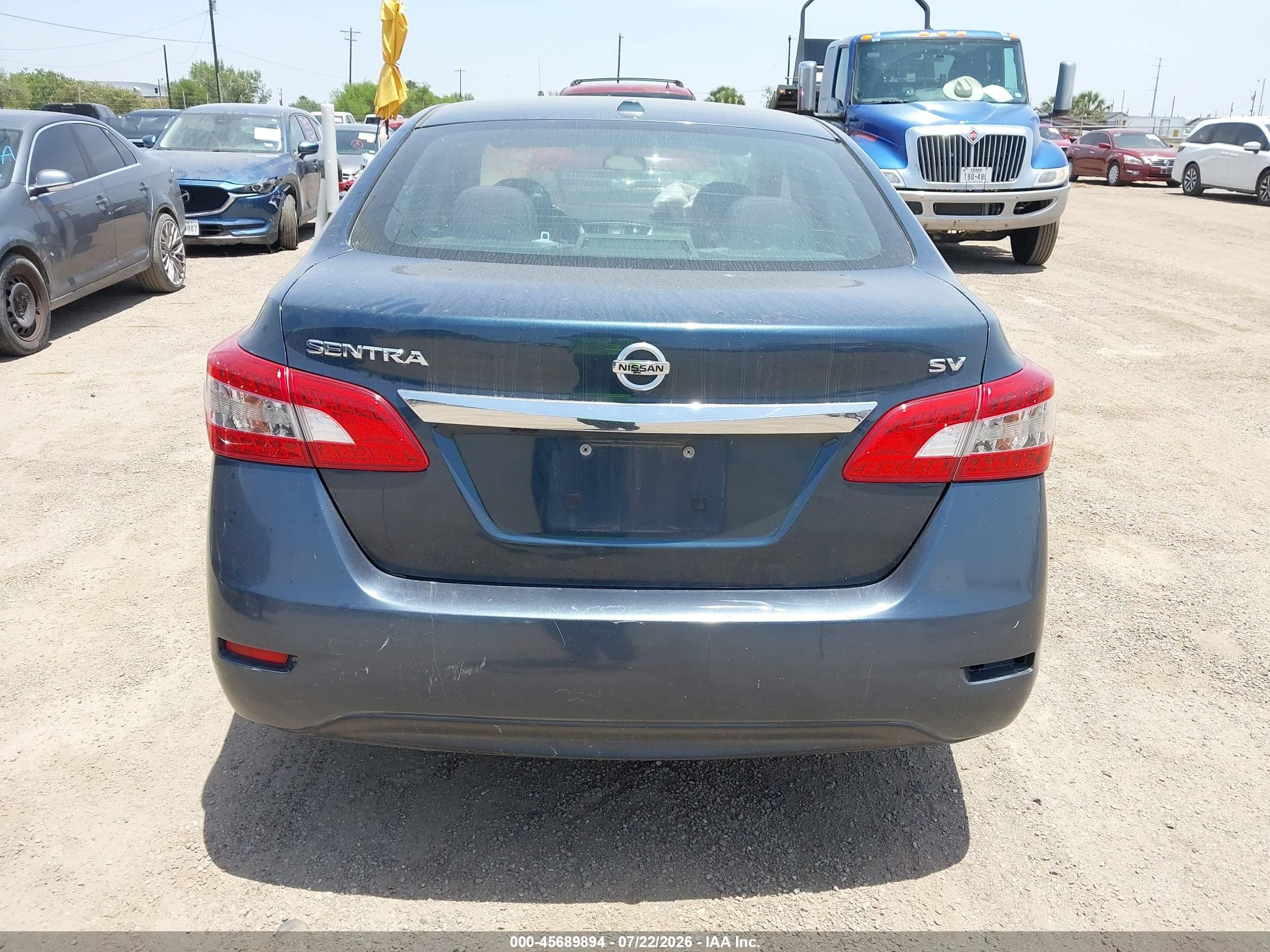 2015 Nissan Sentra Sv Blue vin: 3N1AB7AP2FL684244
