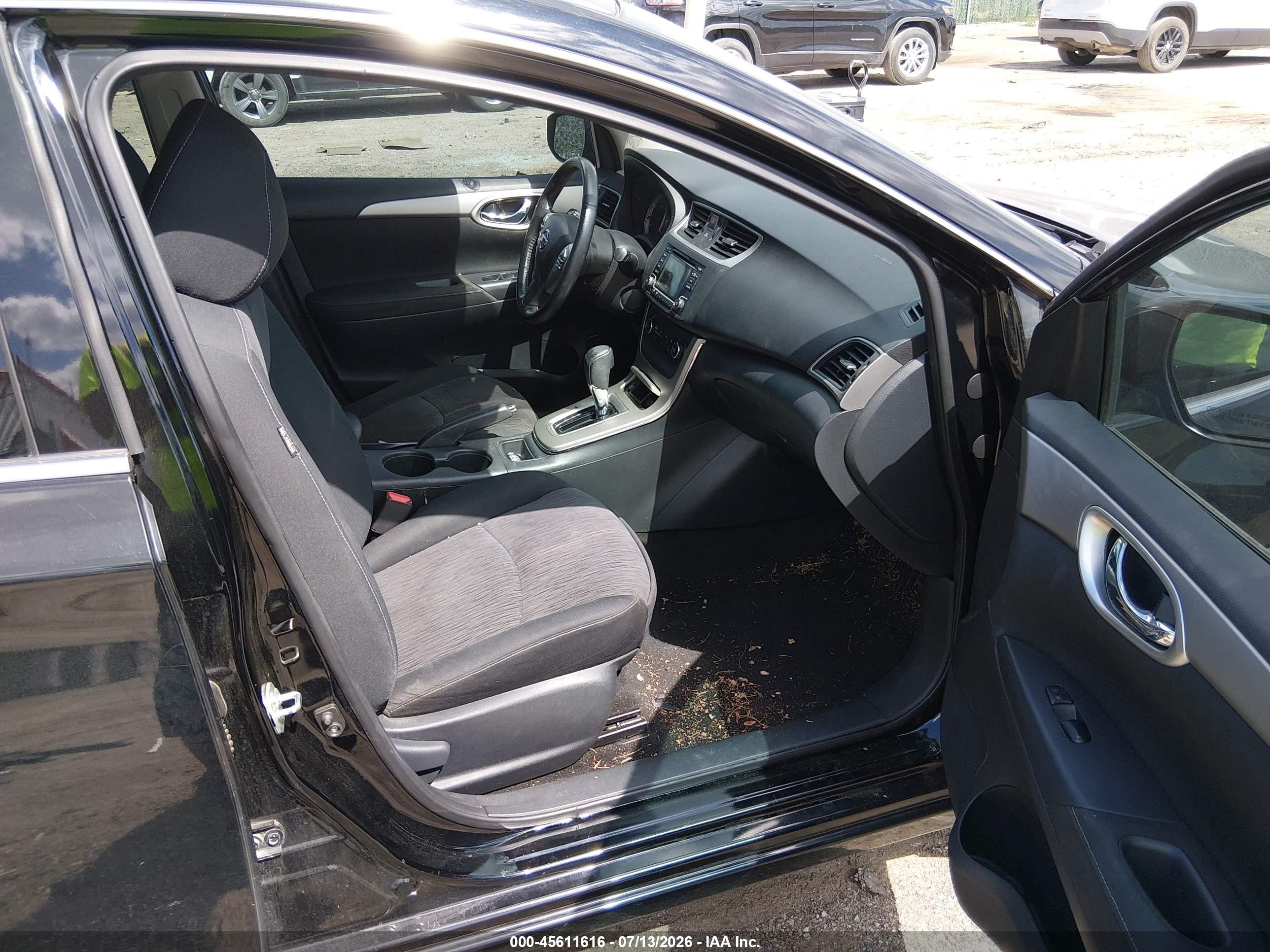 2015 Nissan Sentra Sv Black vin: 3N1AB7AP2FL687869