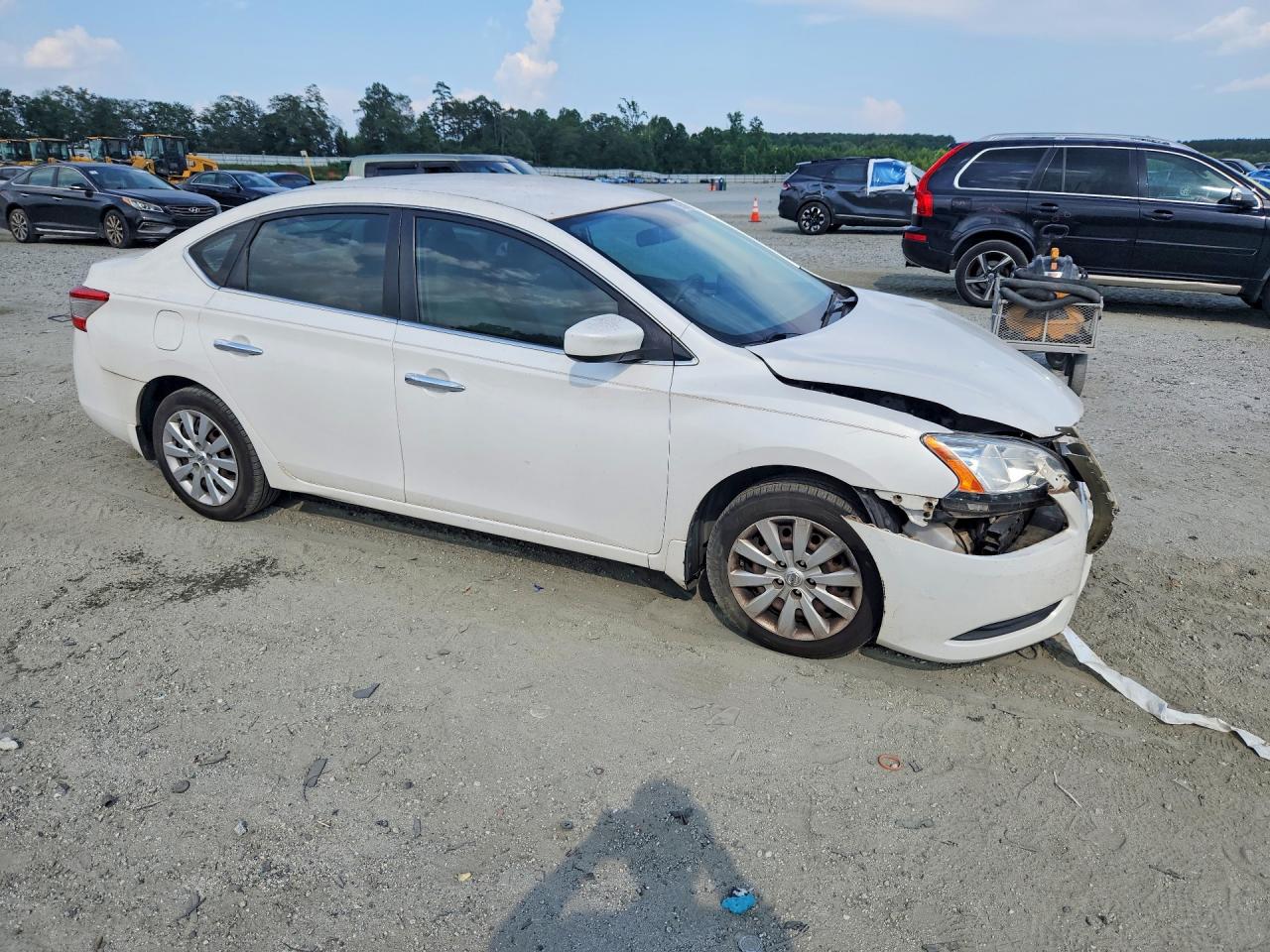2015 Nissan Sentra Sv White vin: 3N1AB7AP2FL690030
