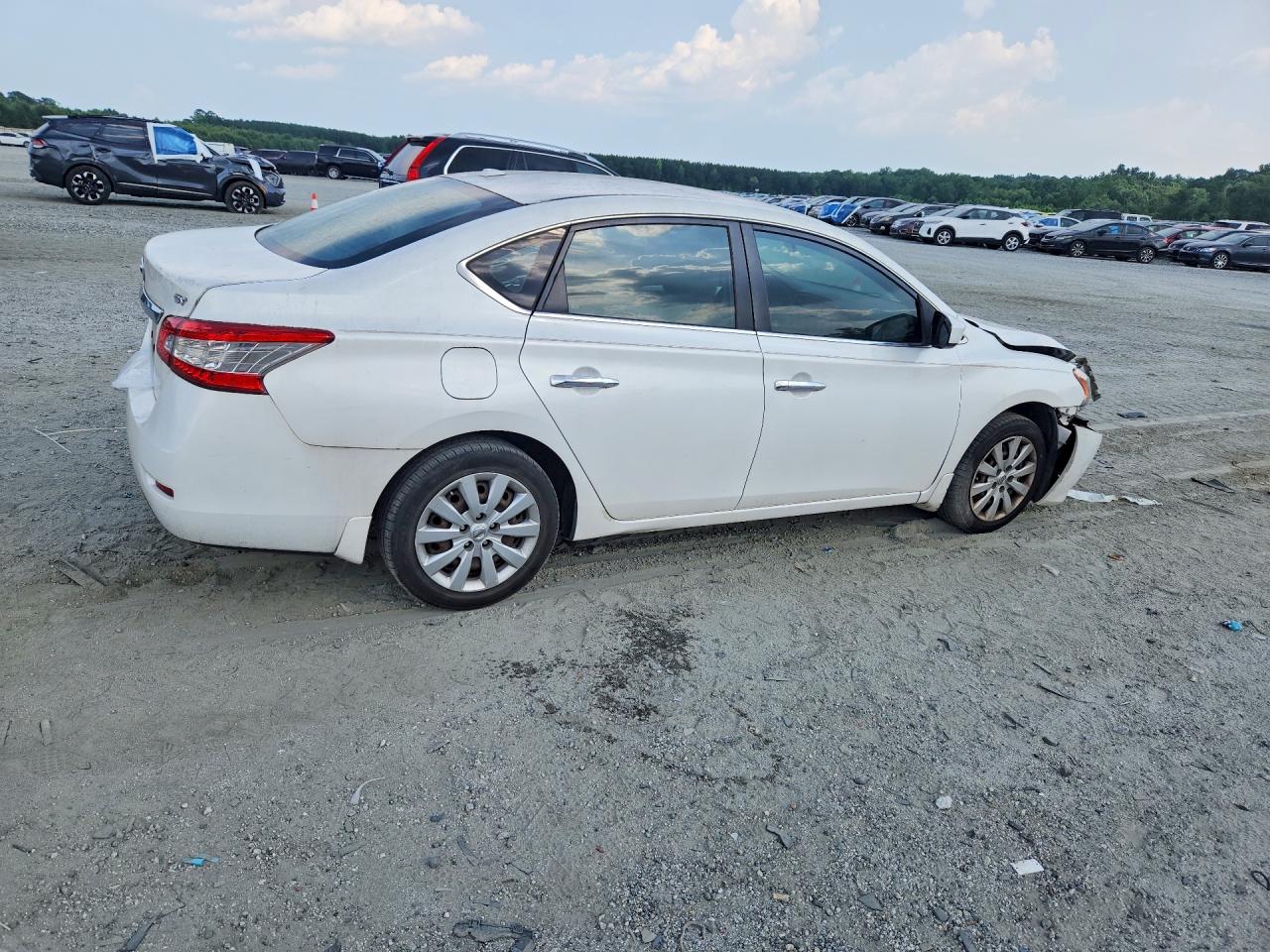 2015 Nissan Sentra Sv White vin: 3N1AB7AP2FL690030