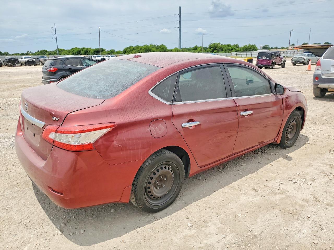 2015 Nissan Sentra Sv Burgundy vin: 3N1AB7AP2FL690237