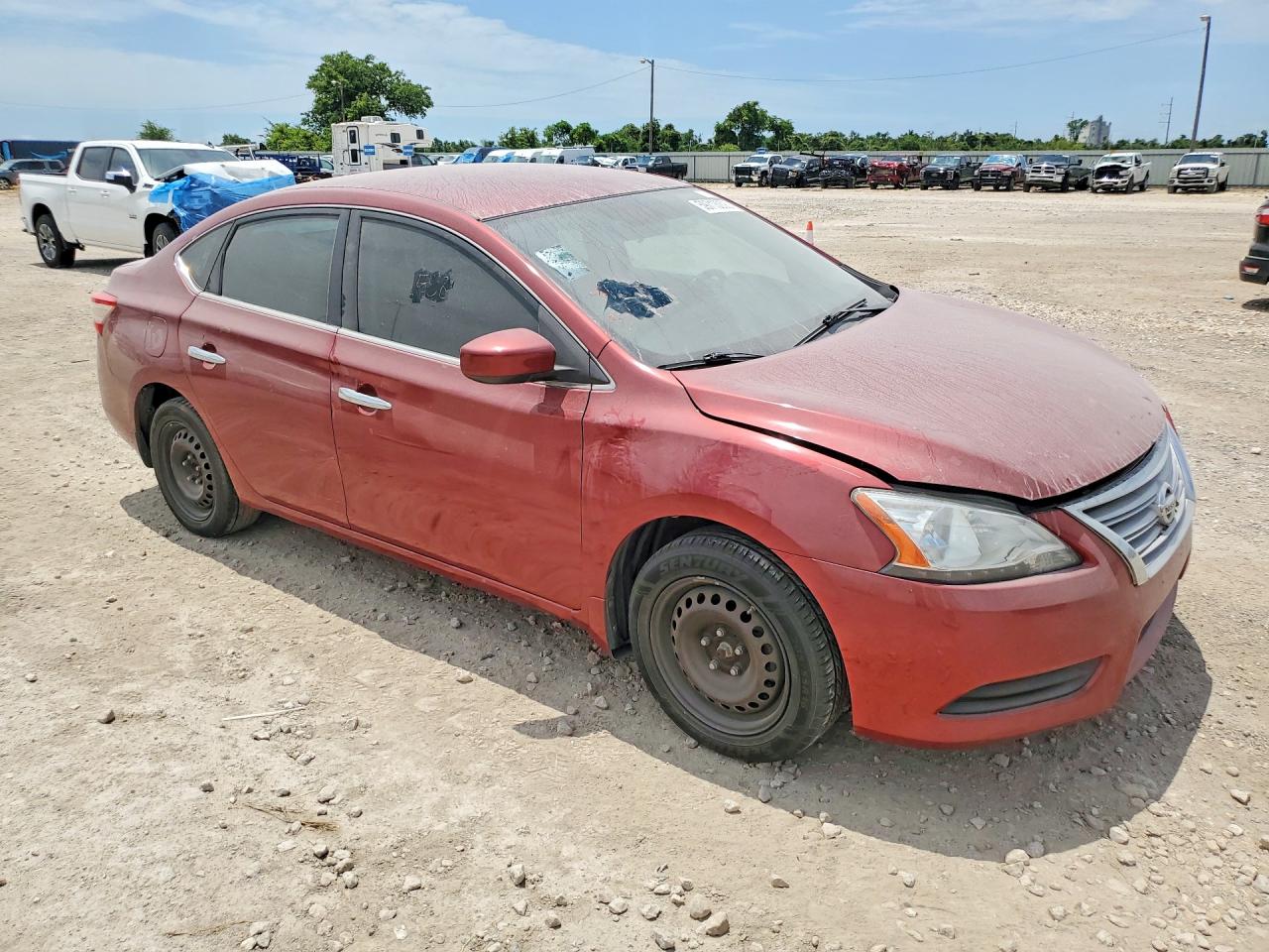 2015 Nissan Sentra Sv Burgundy vin: 3N1AB7AP2FL690237