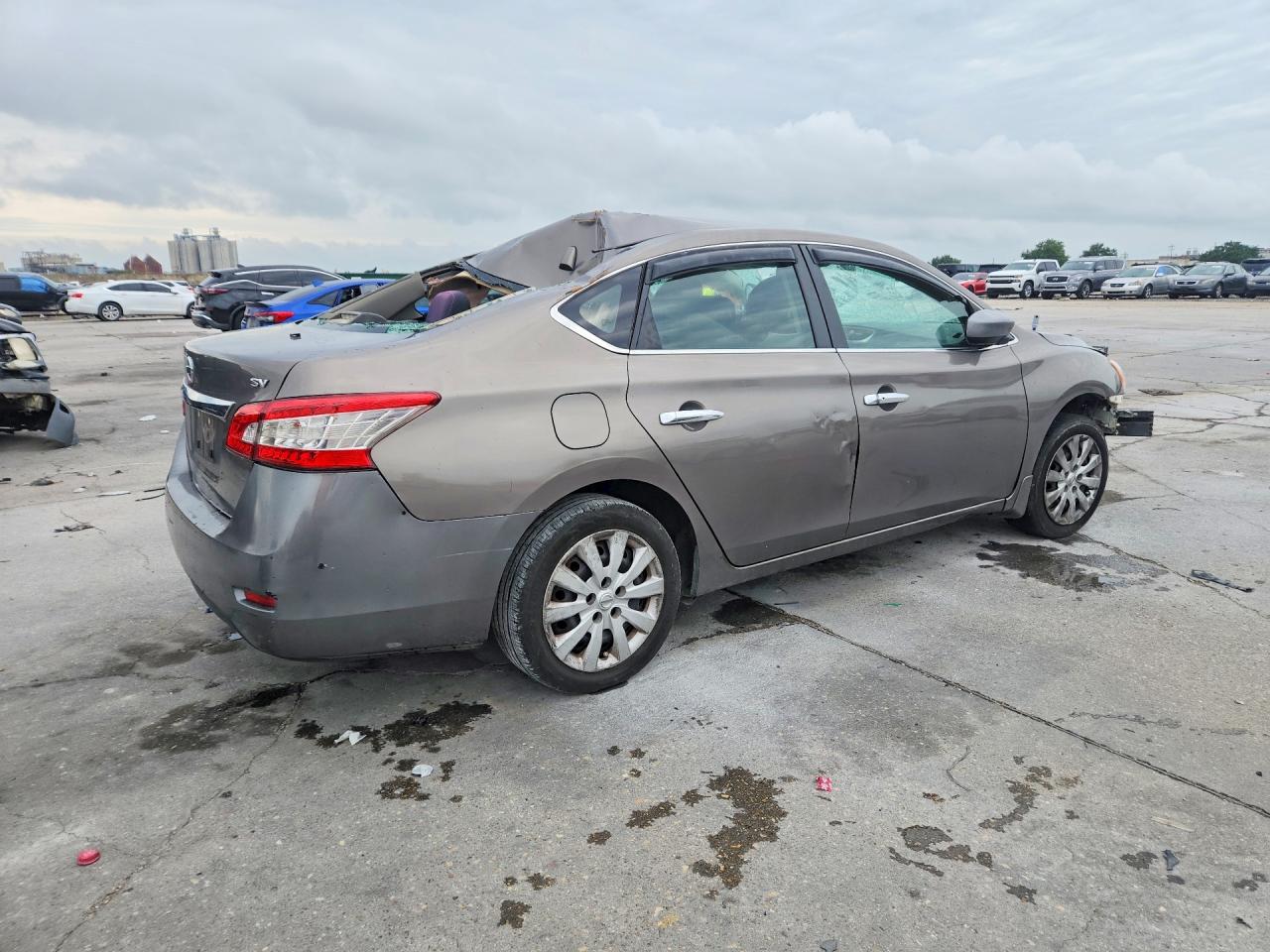 2015 Nissan Sentra Sv Gray vin: 3N1AB7AP2FL690691