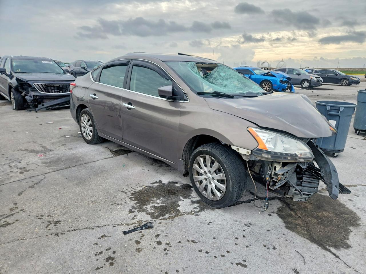 2015 Nissan Sentra Sv Gray vin: 3N1AB7AP2FL690691