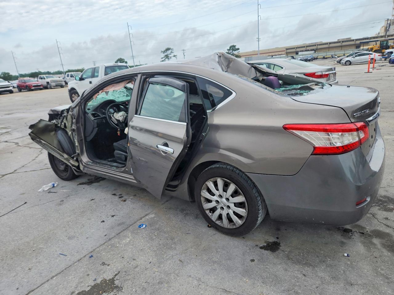 2015 Nissan Sentra Sv Gray vin: 3N1AB7AP2FL690691