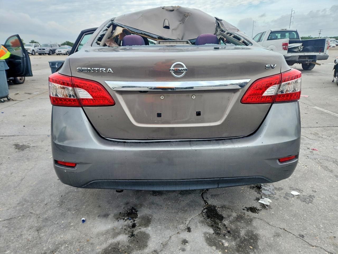 2015 Nissan Sentra Sv Gray vin: 3N1AB7AP2FL690691