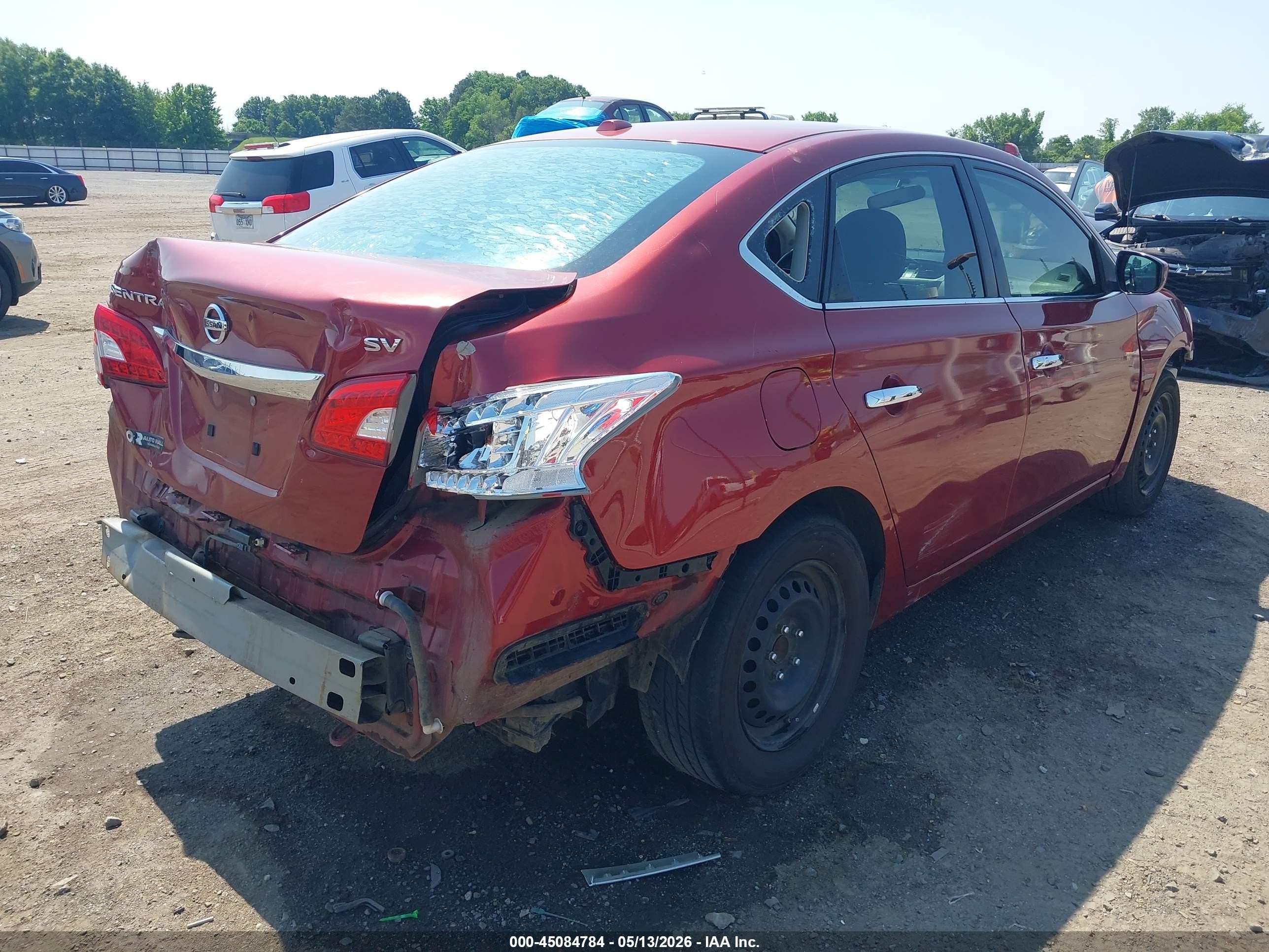 2015 Nissan Sentra Sv Red vin: 3N1AB7AP2FL694563