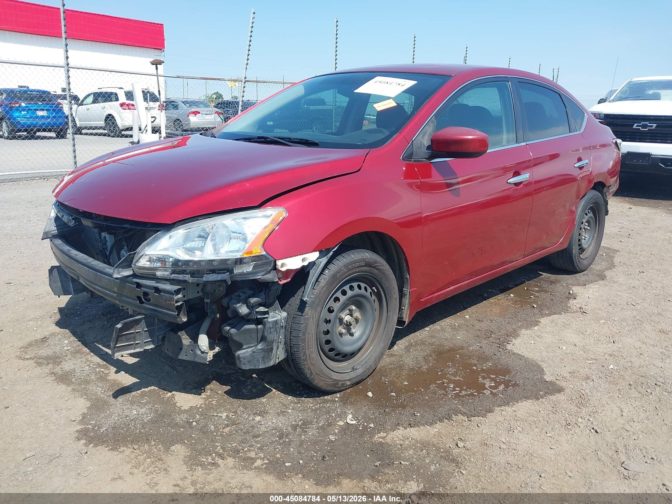 2015 Nissan Sentra Sv Red vin: 3N1AB7AP2FL694563