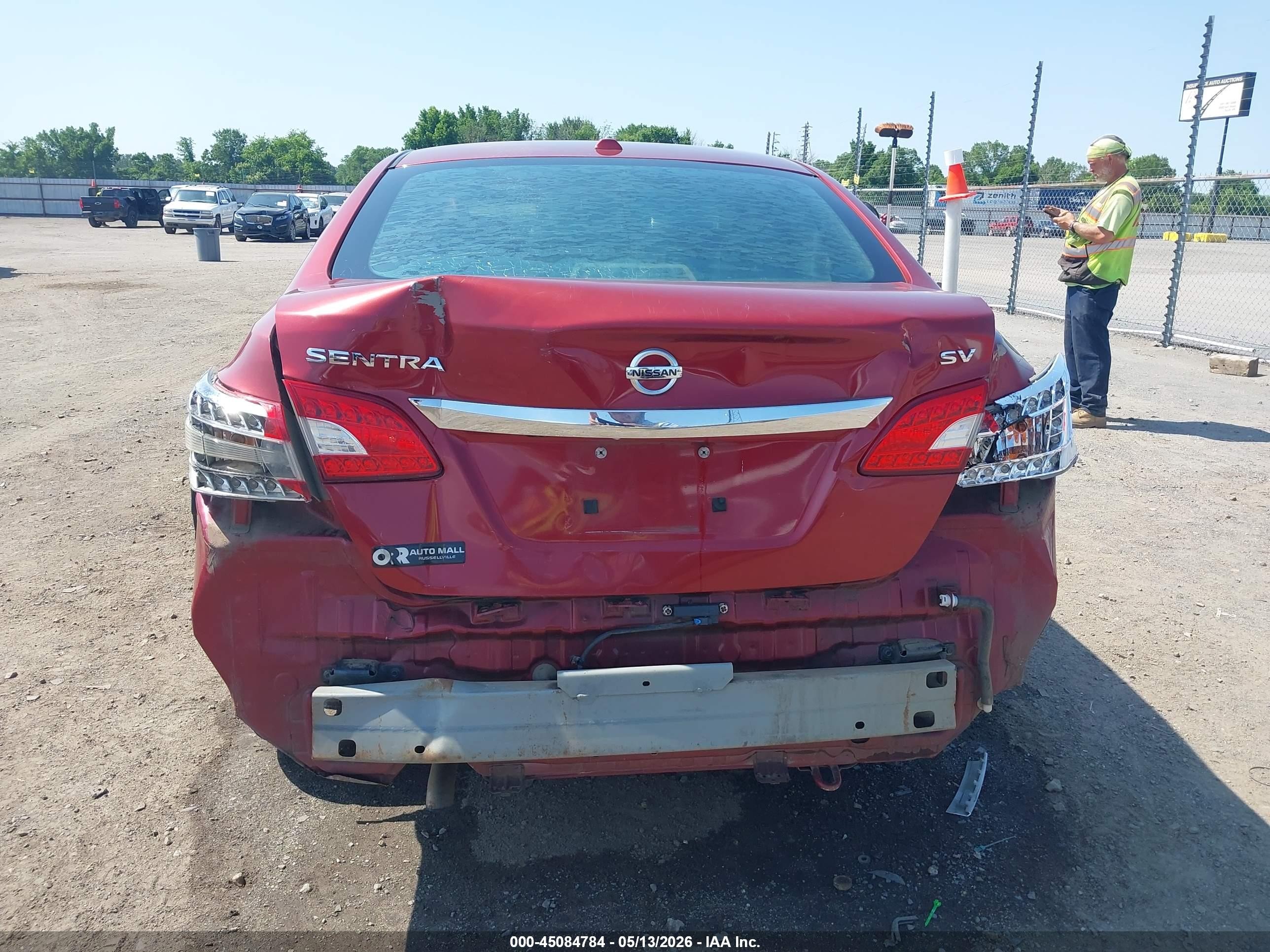2015 Nissan Sentra Sv Red vin: 3N1AB7AP2FL694563