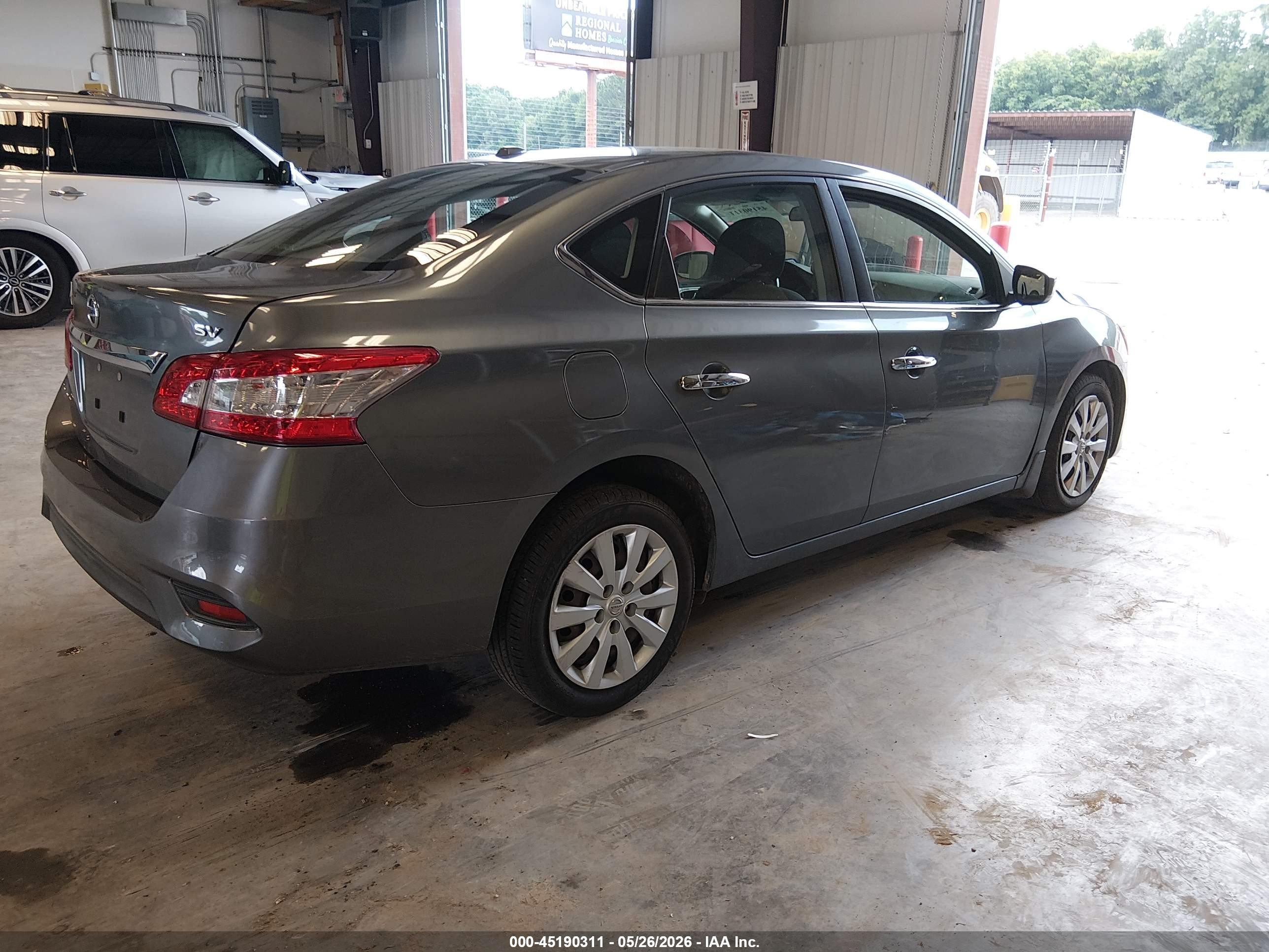 2015 Nissan Sentra Sv Gray vin: 3N1AB7AP2FL695289