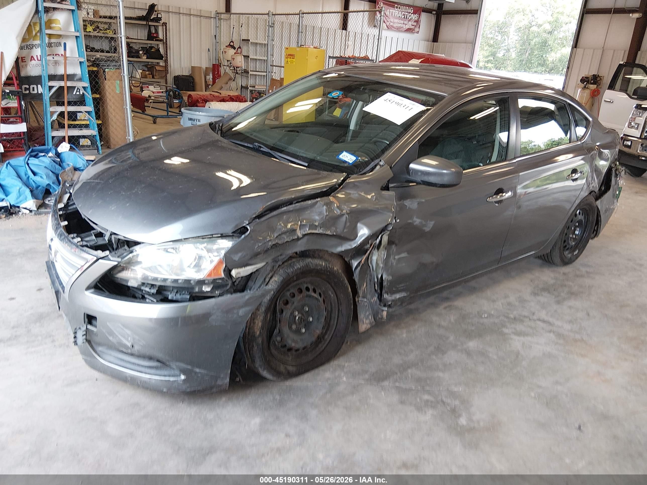 2015 Nissan Sentra Sv Gray vin: 3N1AB7AP2FL695289