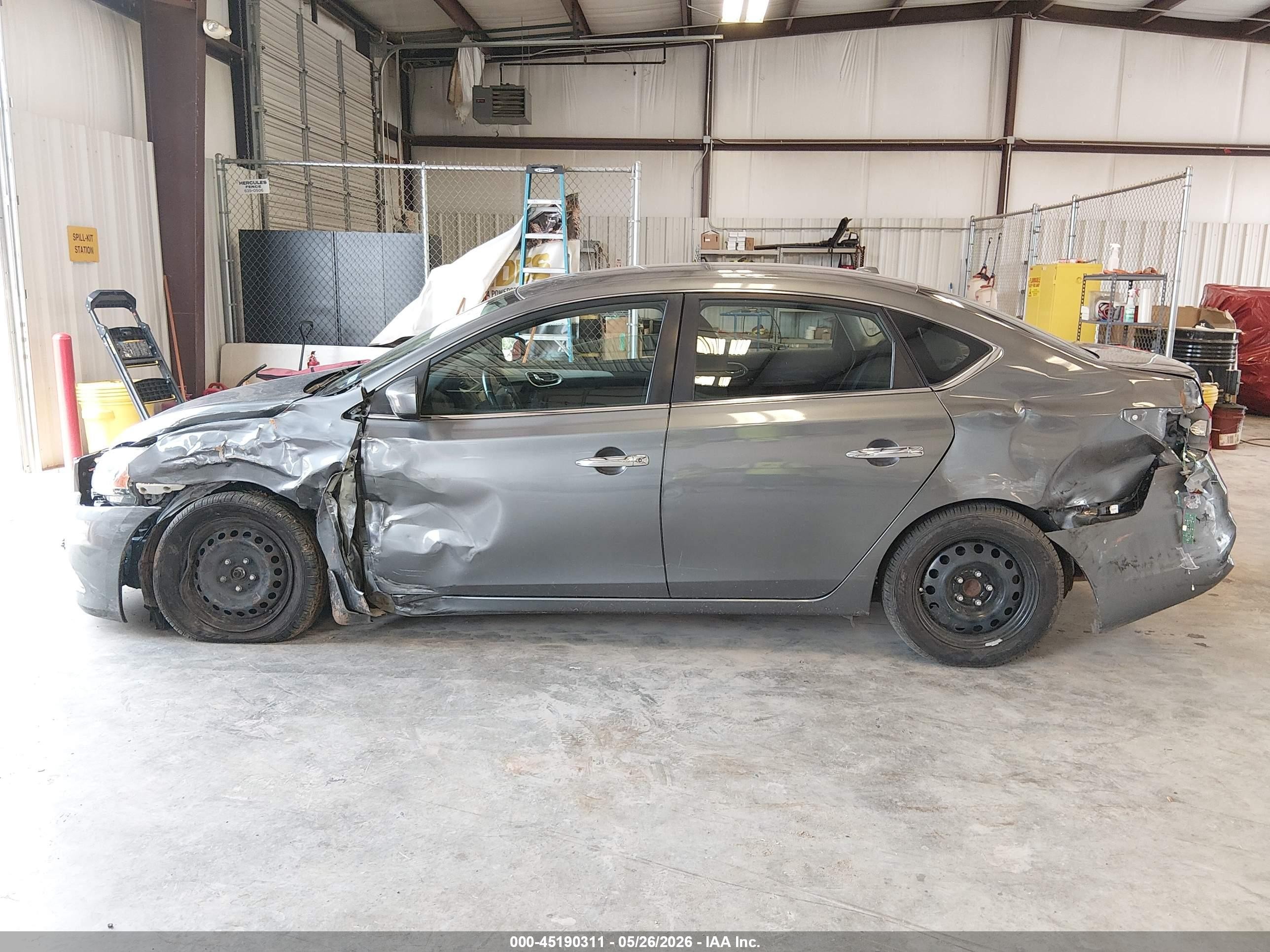 2015 Nissan Sentra Sv Gray vin: 3N1AB7AP2FL695289