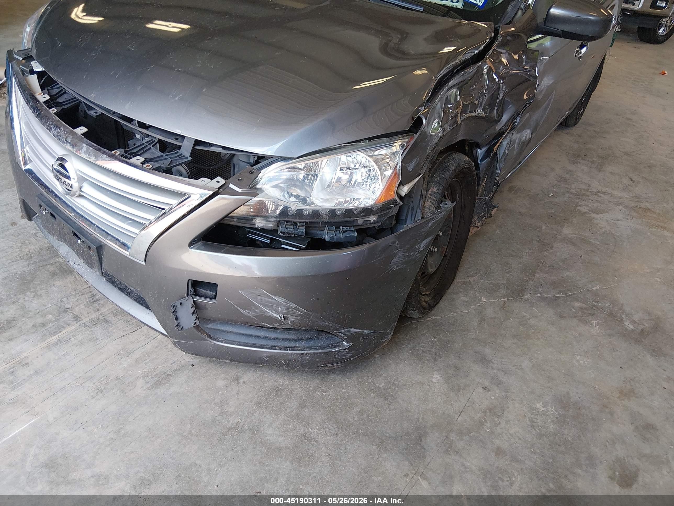 2015 Nissan Sentra Sv Gray vin: 3N1AB7AP2FL695289