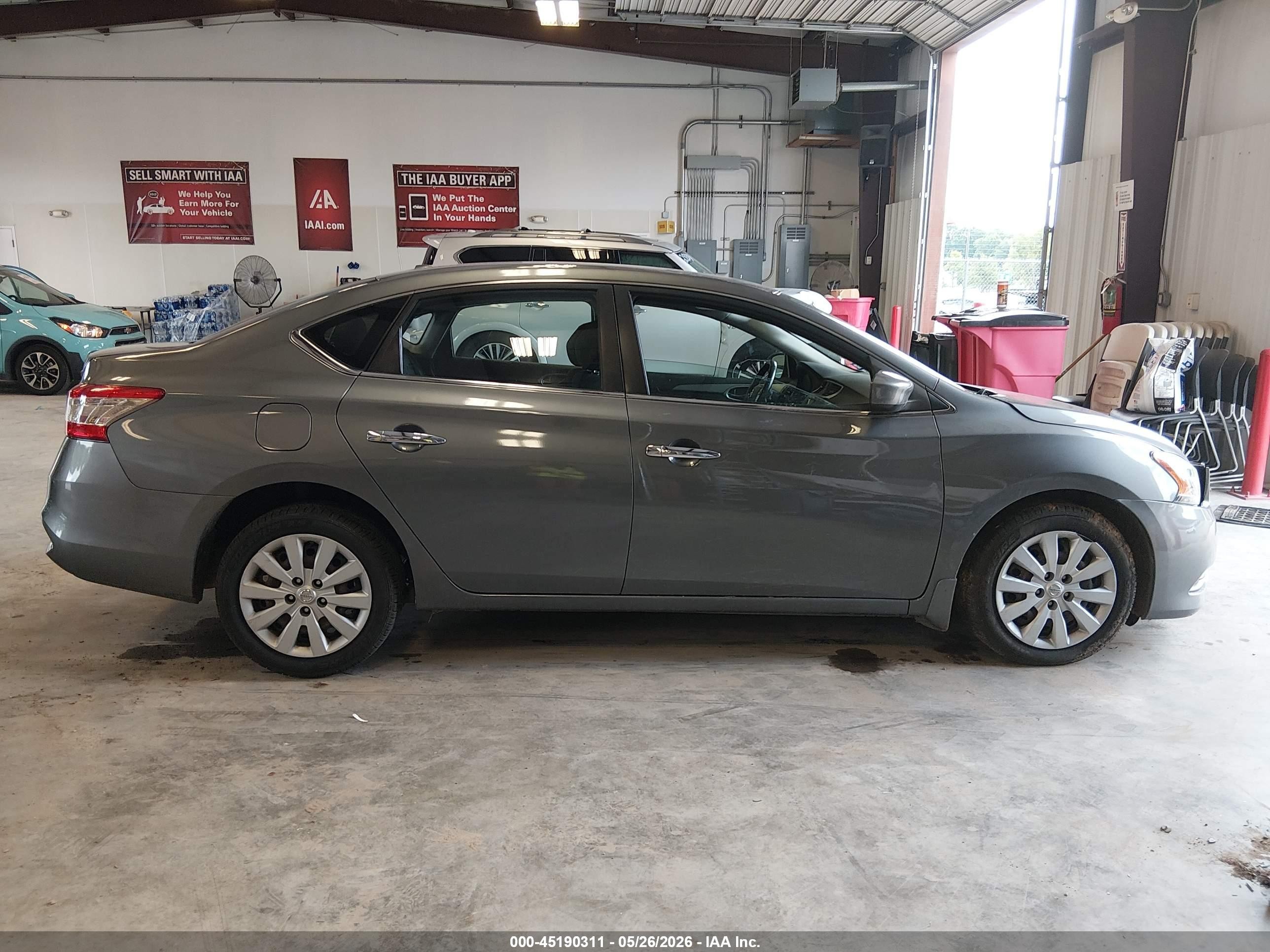 2015 Nissan Sentra Sv Gray vin: 3N1AB7AP2FL695289