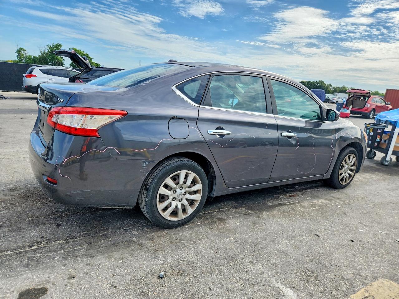 2015 Nissan Sentra Sv Gray vin: 3N1AB7AP2FY213942