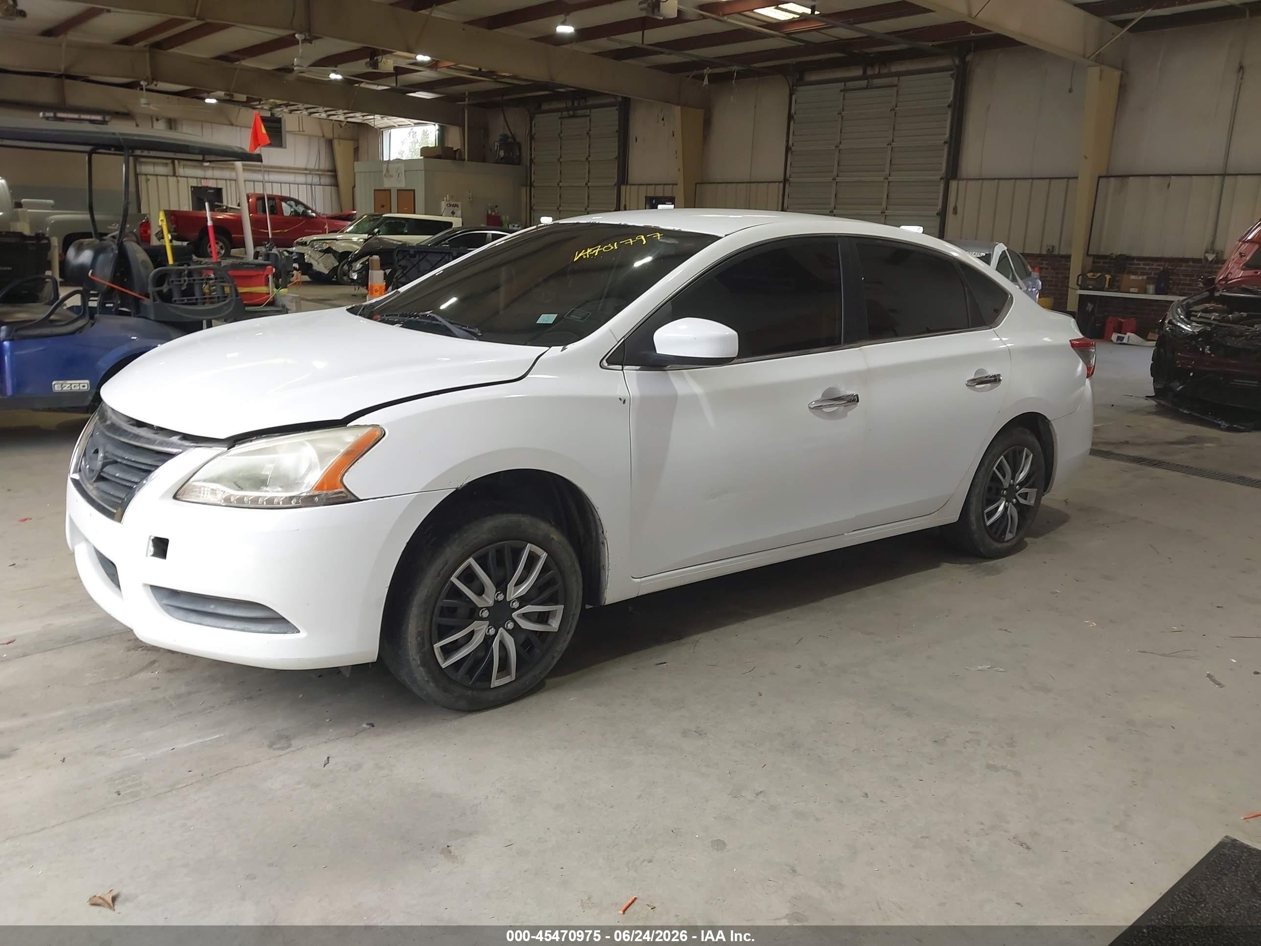 2015 Nissan Sentra Fe+ S/s/sl/sr/sv White vin: 3N1AB7AP2FY217392