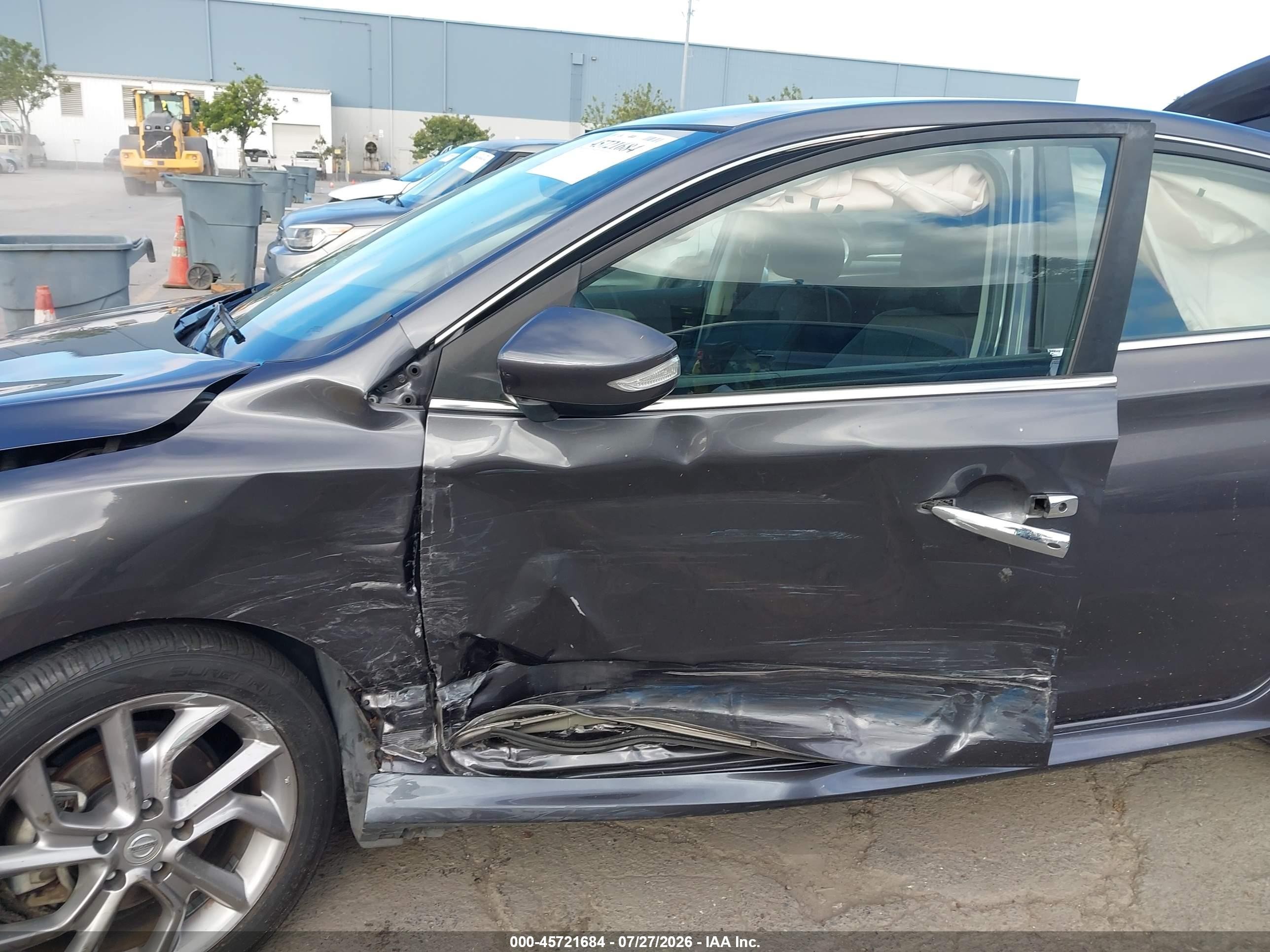 2015 Nissan Sentra Sr Gray vin: 3N1AB7AP2FY225847