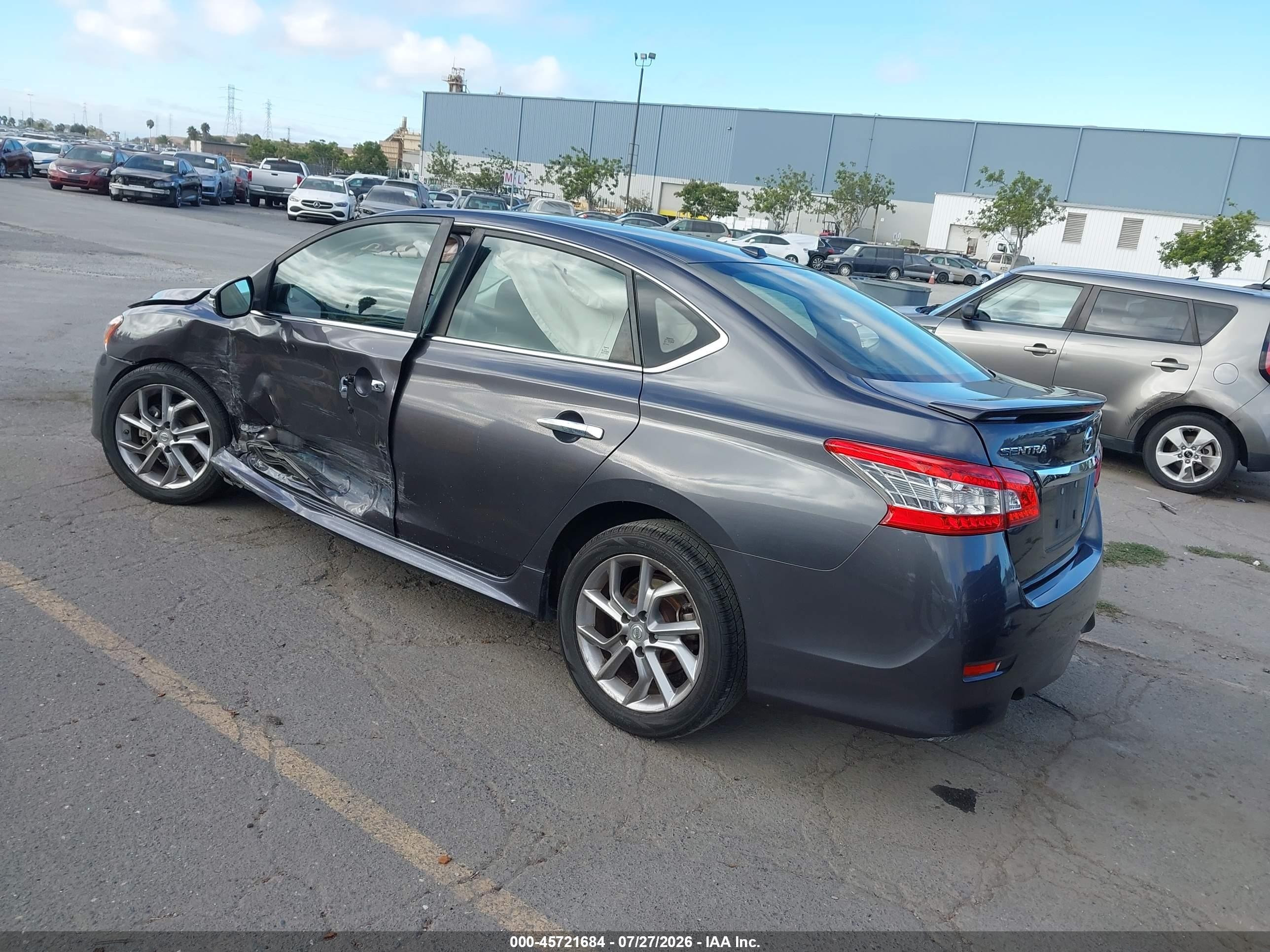 2015 Nissan Sentra Sr Gray vin: 3N1AB7AP2FY225847