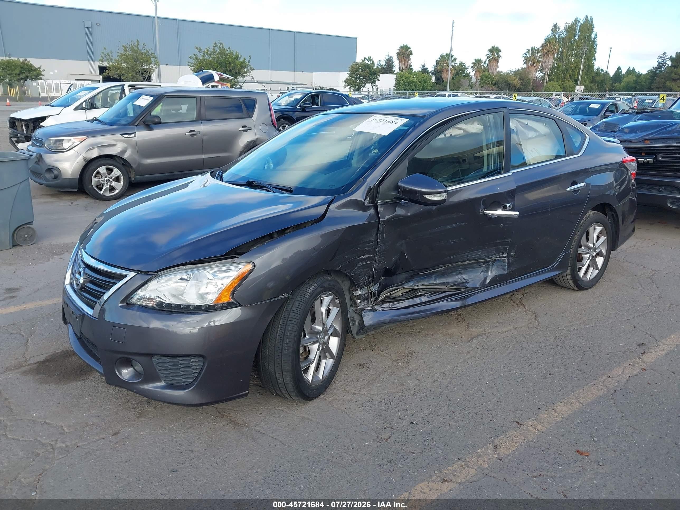 2015 Nissan Sentra Sr Gray vin: 3N1AB7AP2FY225847