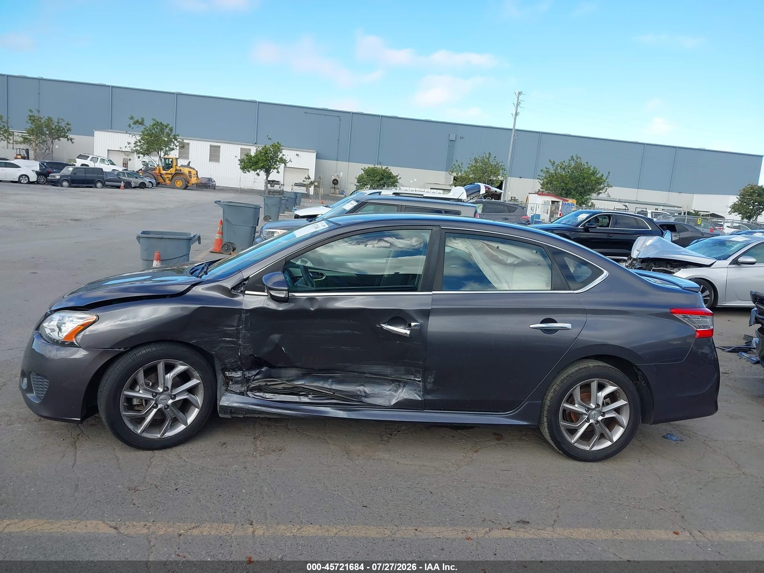 2015 Nissan Sentra Sr Gray vin: 3N1AB7AP2FY225847