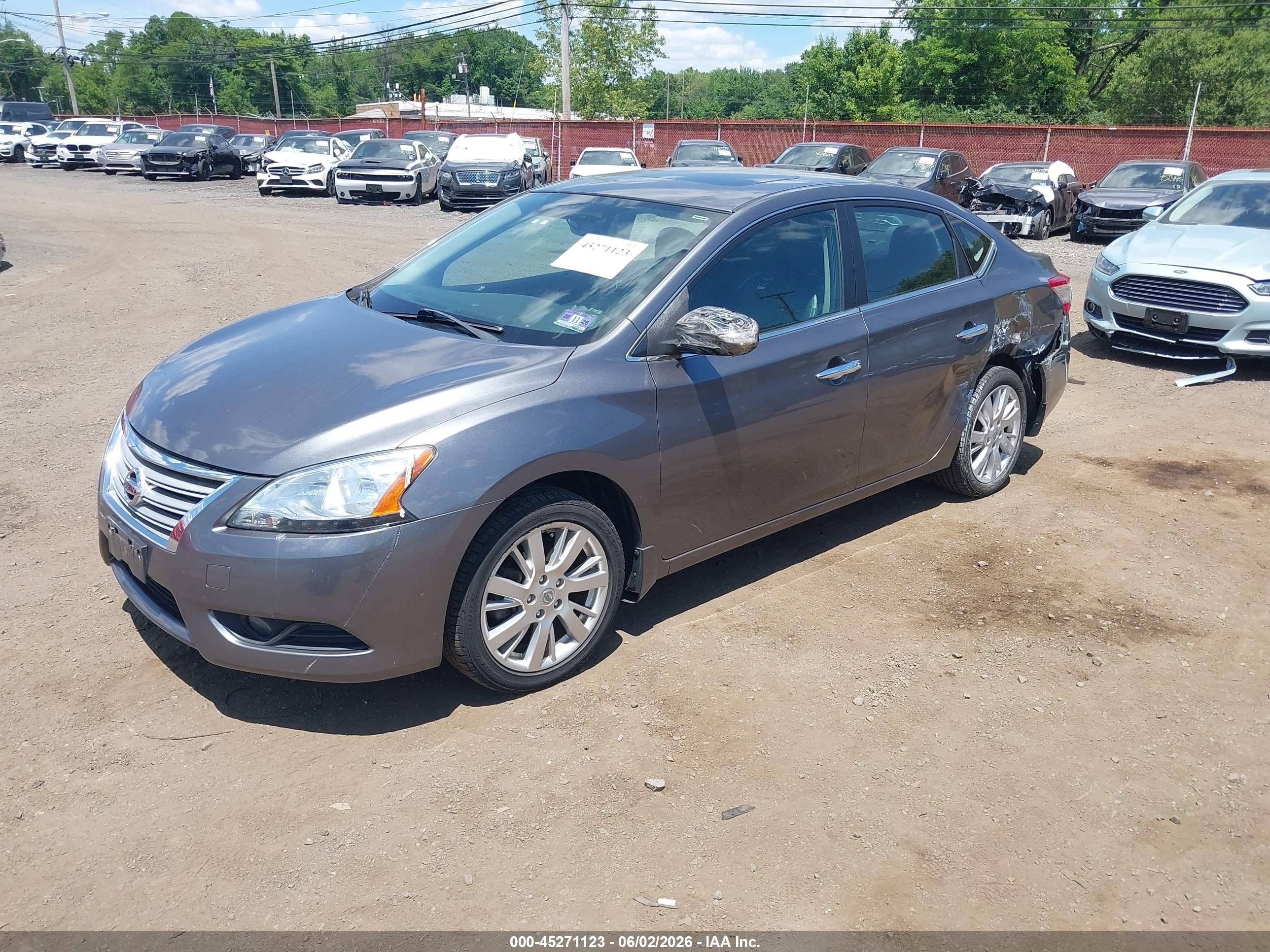 2015 Nissan Sentra Sl Silver vin: 3N1AB7AP2FY227873