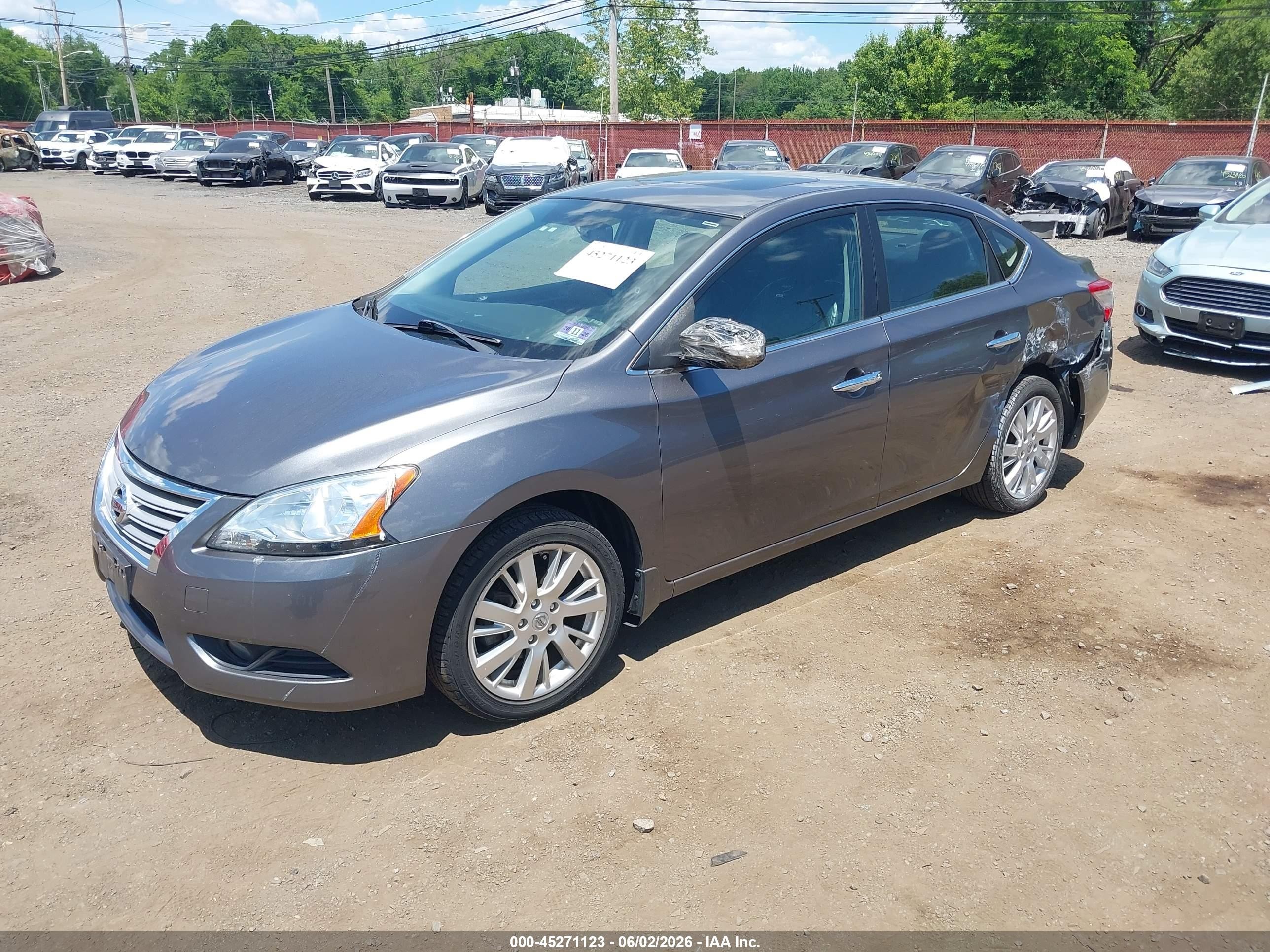 2015 Nissan Sentra Sl Silver vin: 3N1AB7AP2FY227873