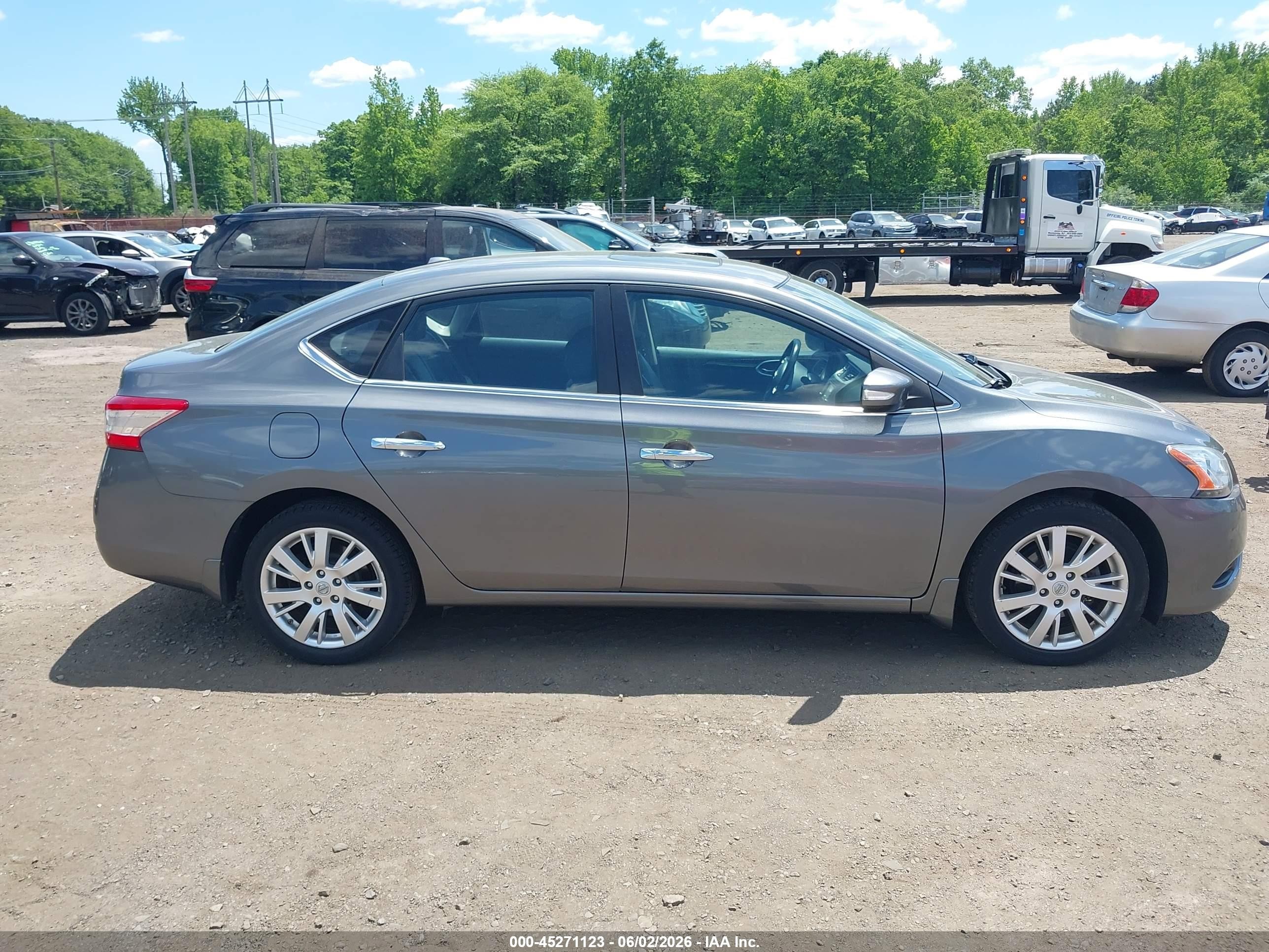 2015 Nissan Sentra Sl Silver vin: 3N1AB7AP2FY227873