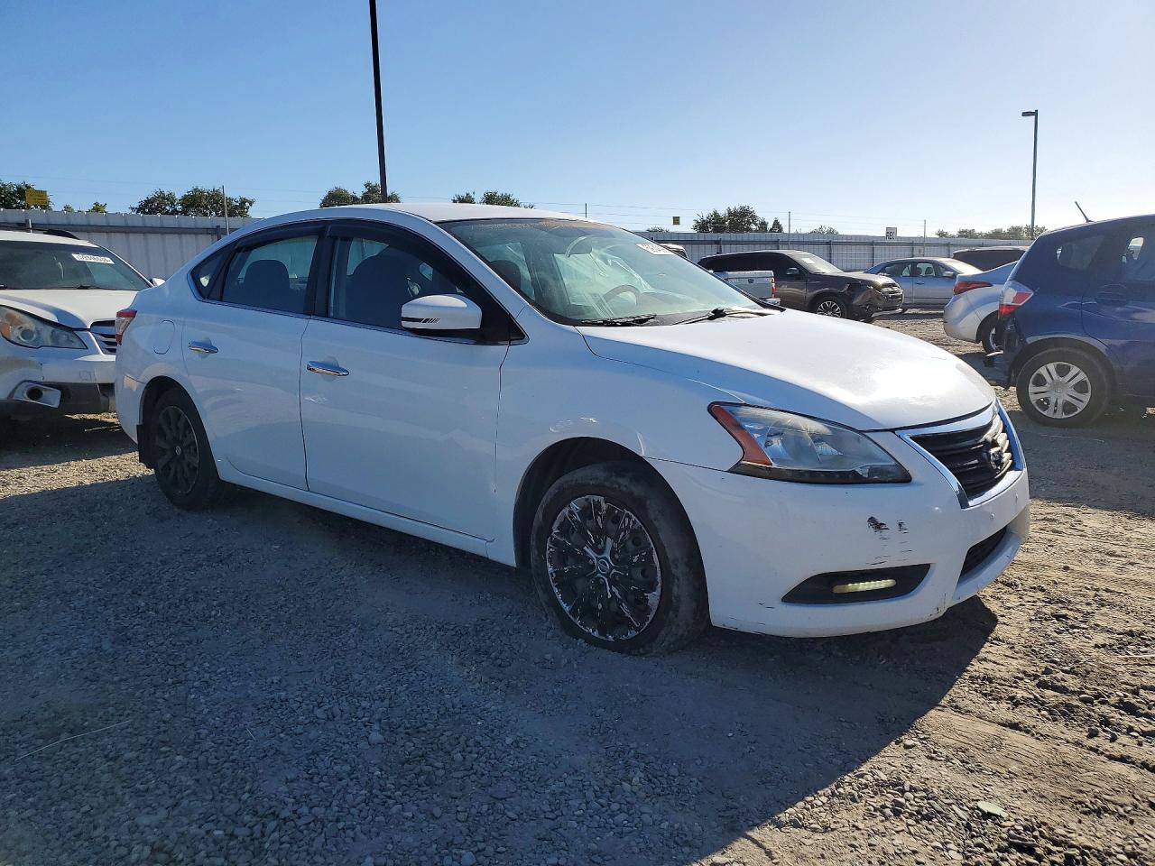 2015 Nissan Sentra S White vin: 3N1AB7AP2FY242230