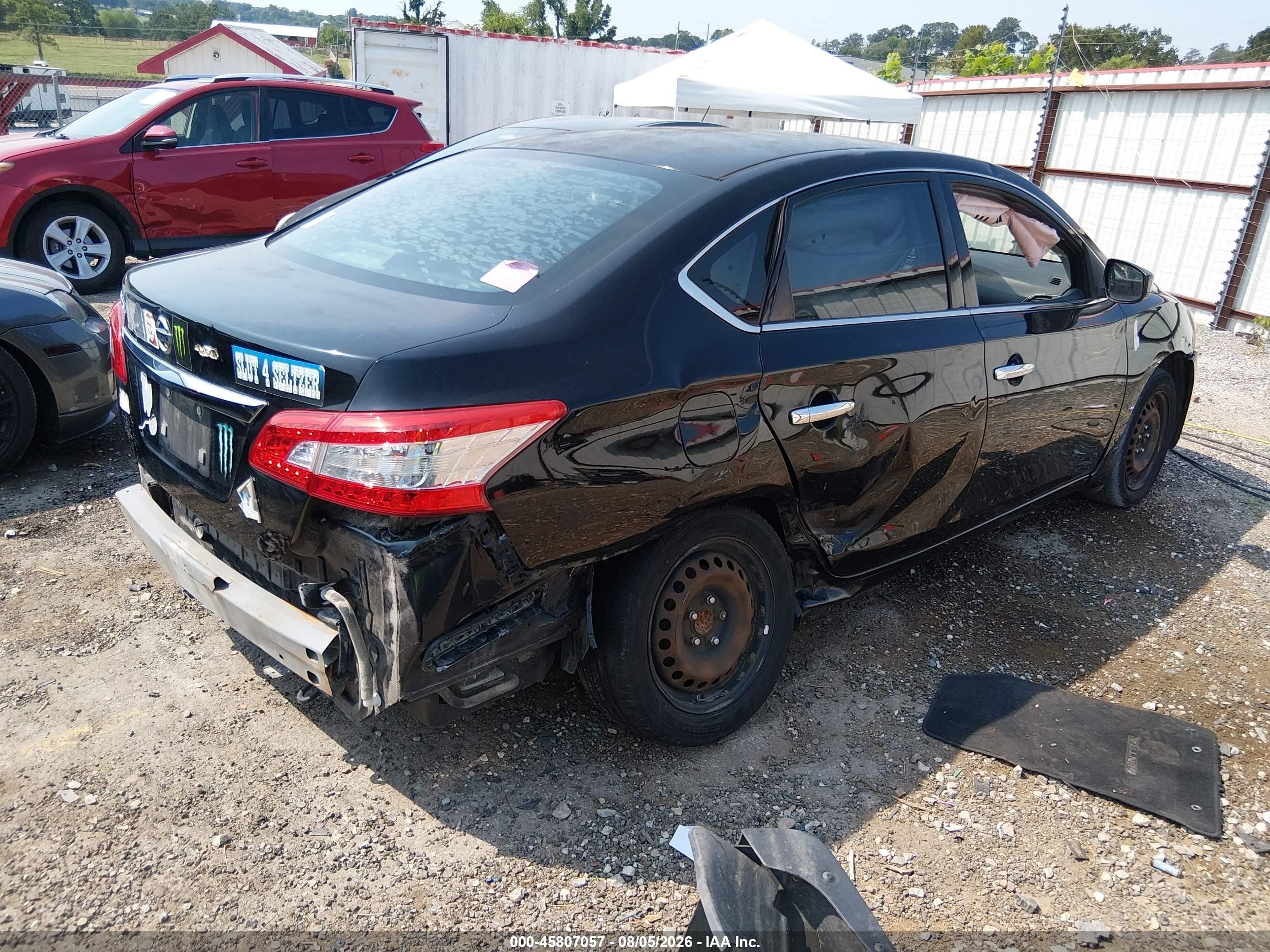 2015 Nissan Sentra S Черный vin: 3N1AB7AP2FY246150