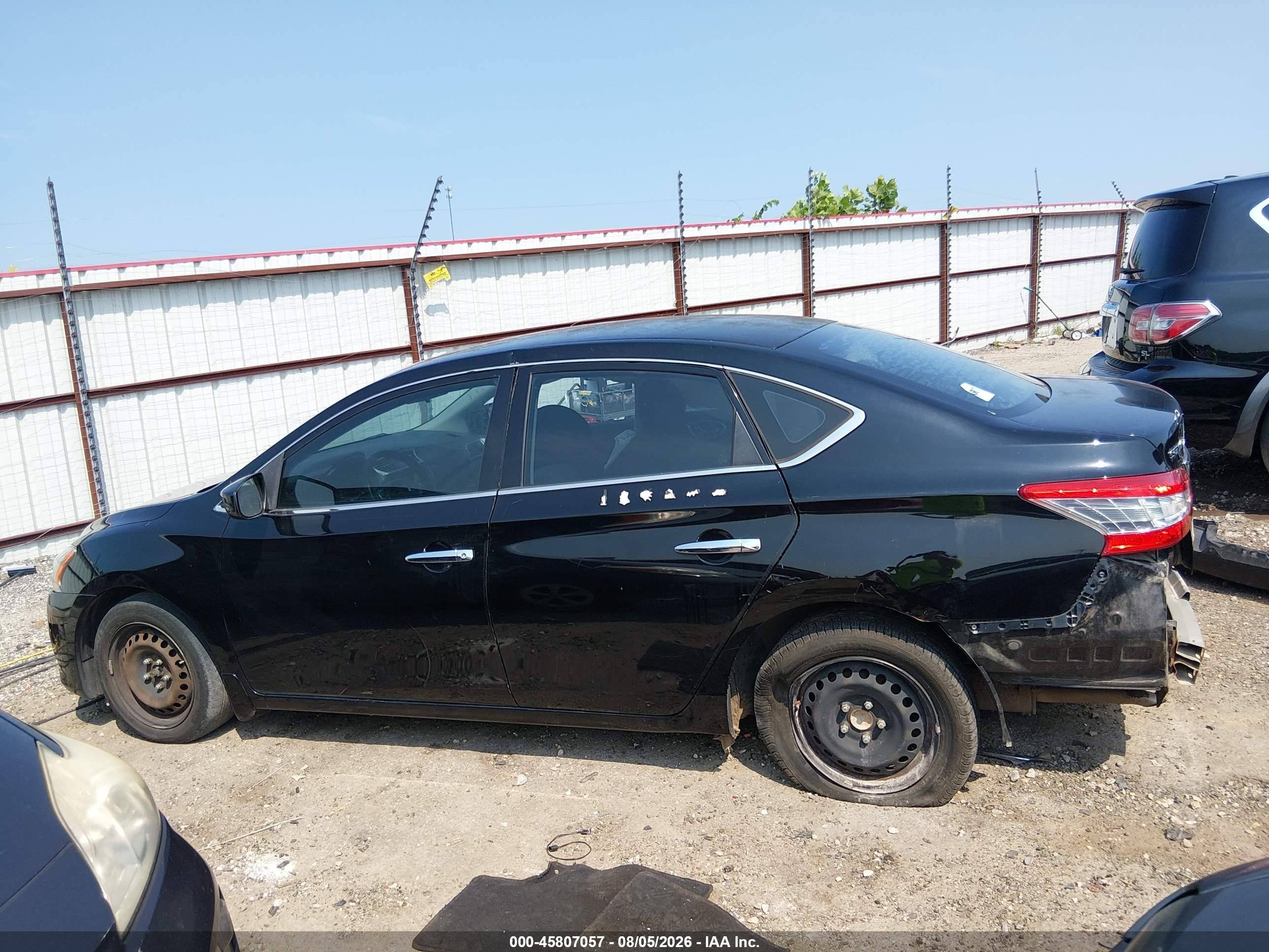 2015 Nissan Sentra S Черный vin: 3N1AB7AP2FY246150