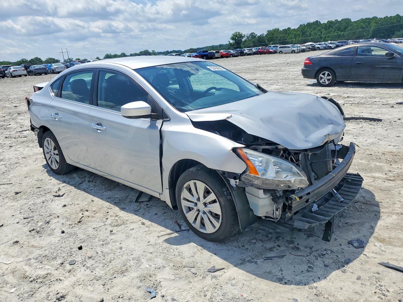 2015 Nissan Sentra Sv Серебряный vin: 3N1AB7AP2FY249324