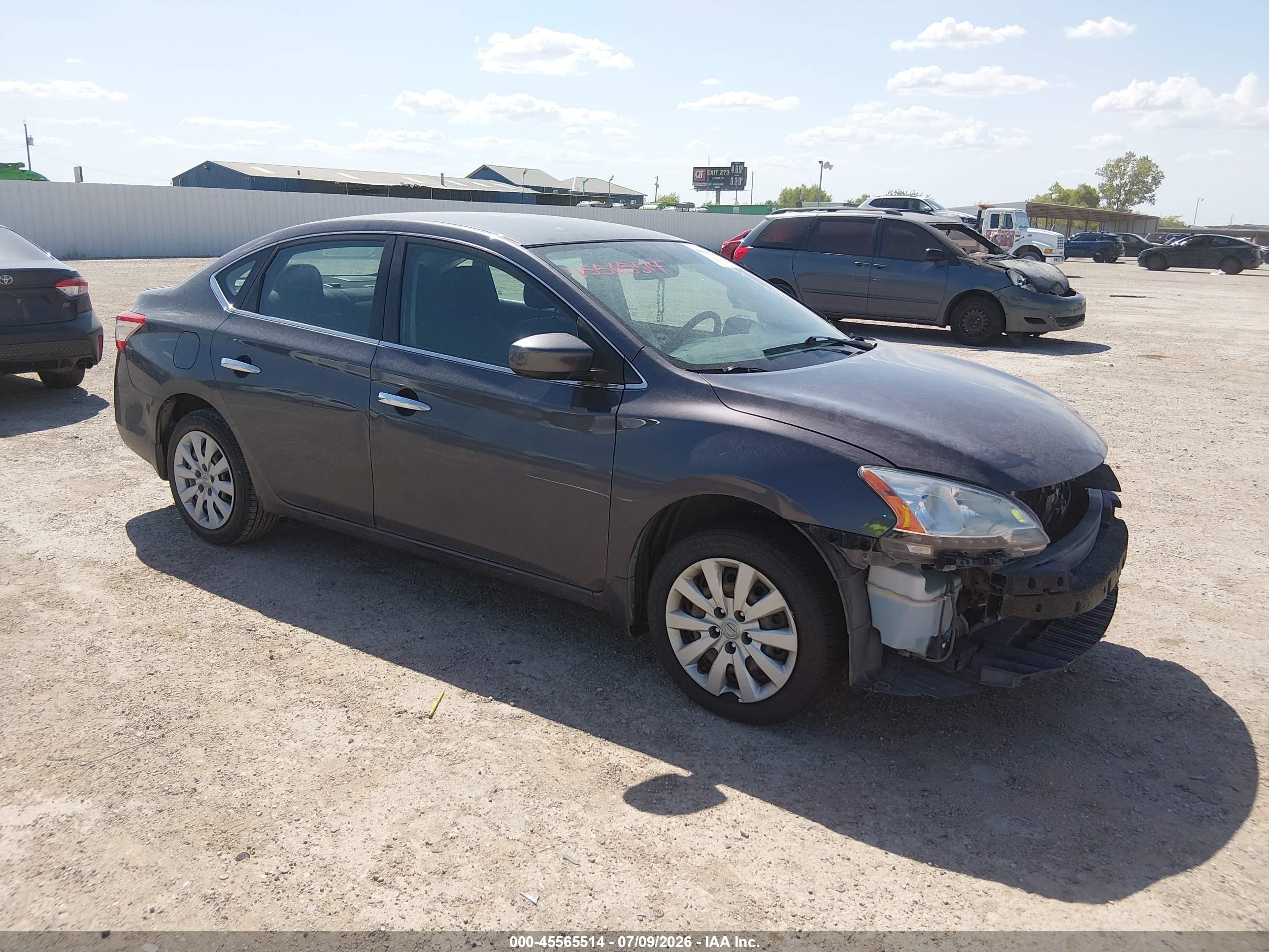 2015 Nissan Sentra Sv Gray vin: 3N1AB7AP2FY253521