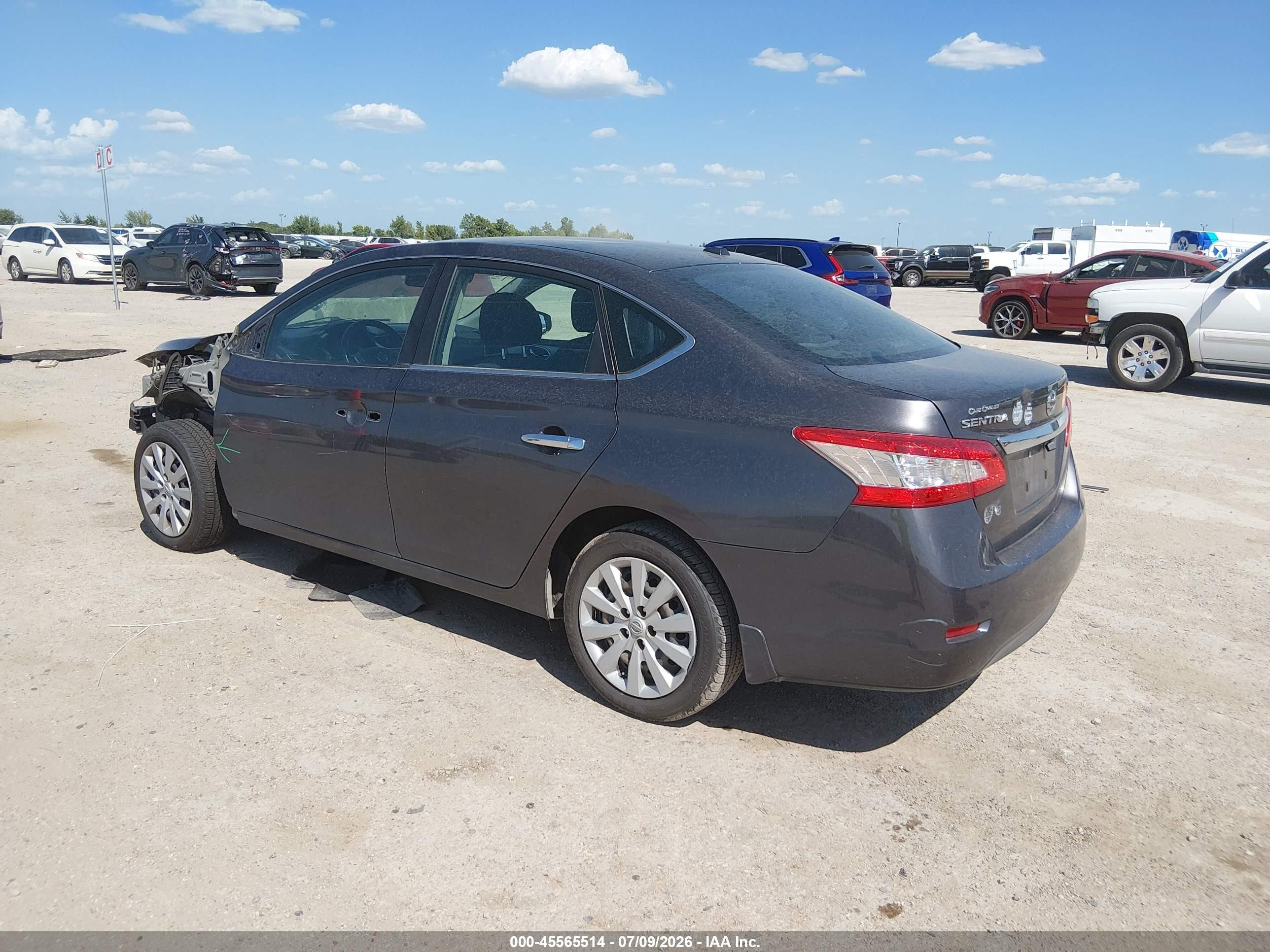 2015 Nissan Sentra Sv Gray vin: 3N1AB7AP2FY253521