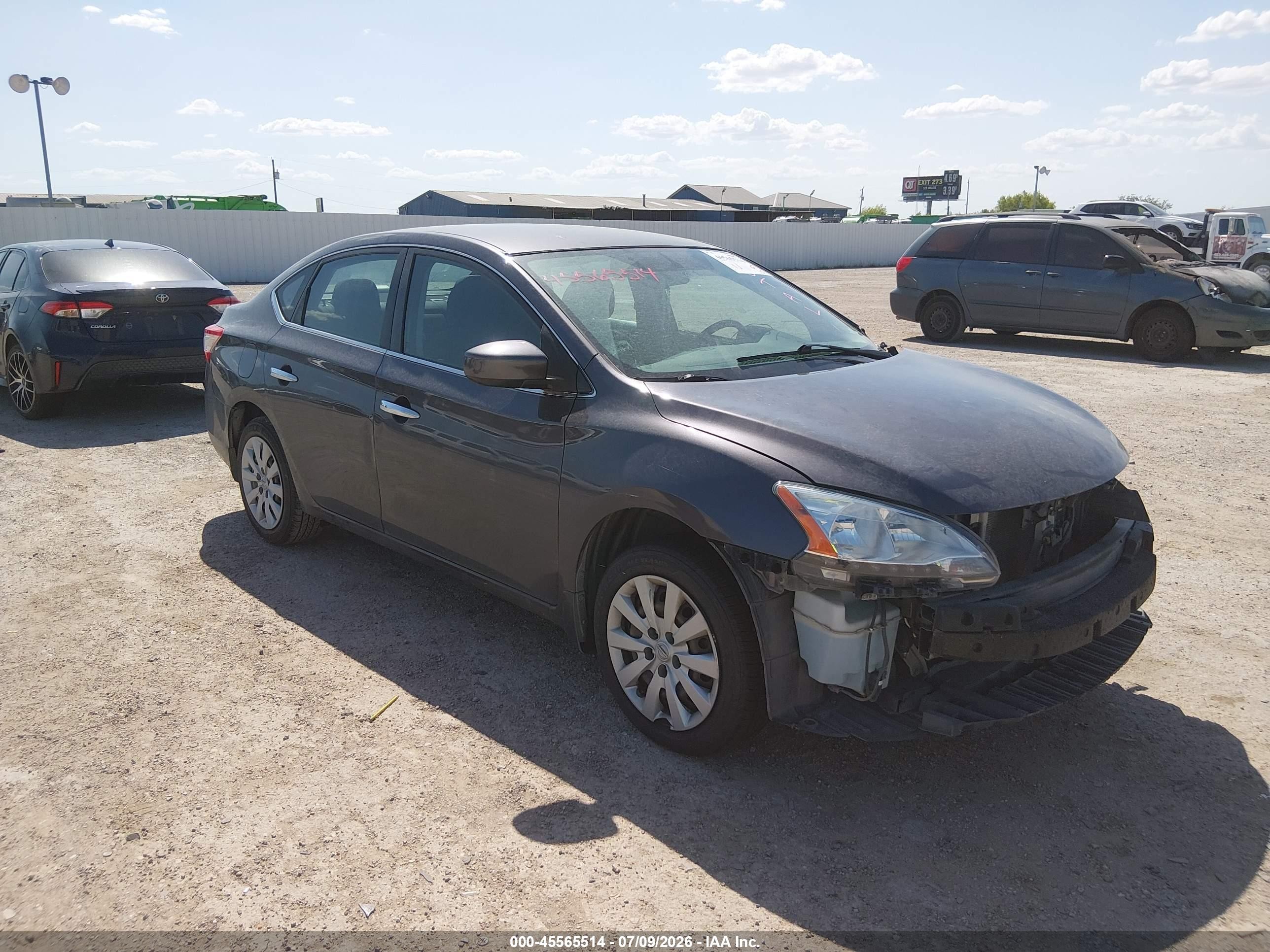 2015 Nissan Sentra Sv Gray vin: 3N1AB7AP2FY253521