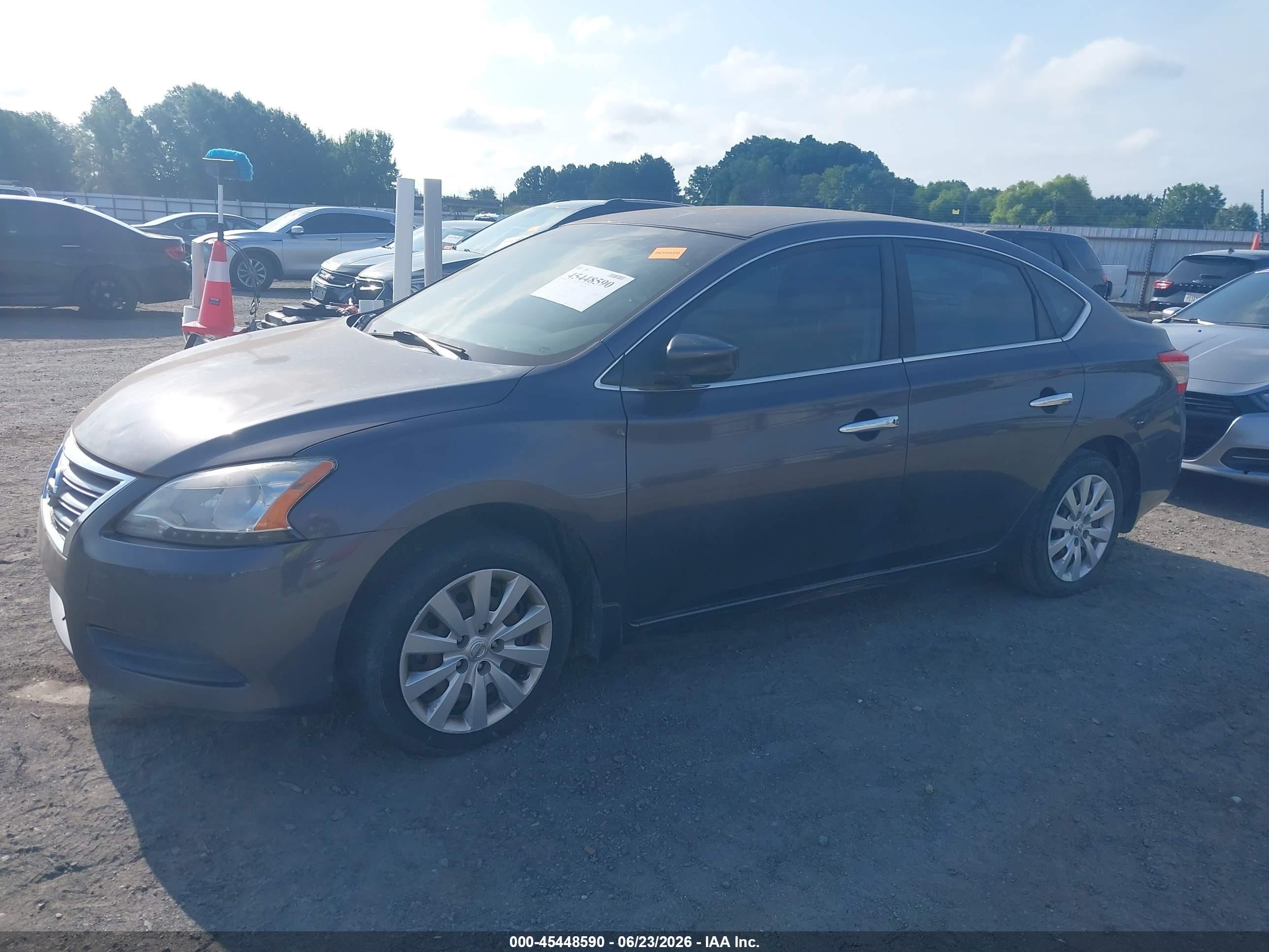 2015 Nissan Sentra Sv Gray vin: 3N1AB7AP2FY254491
