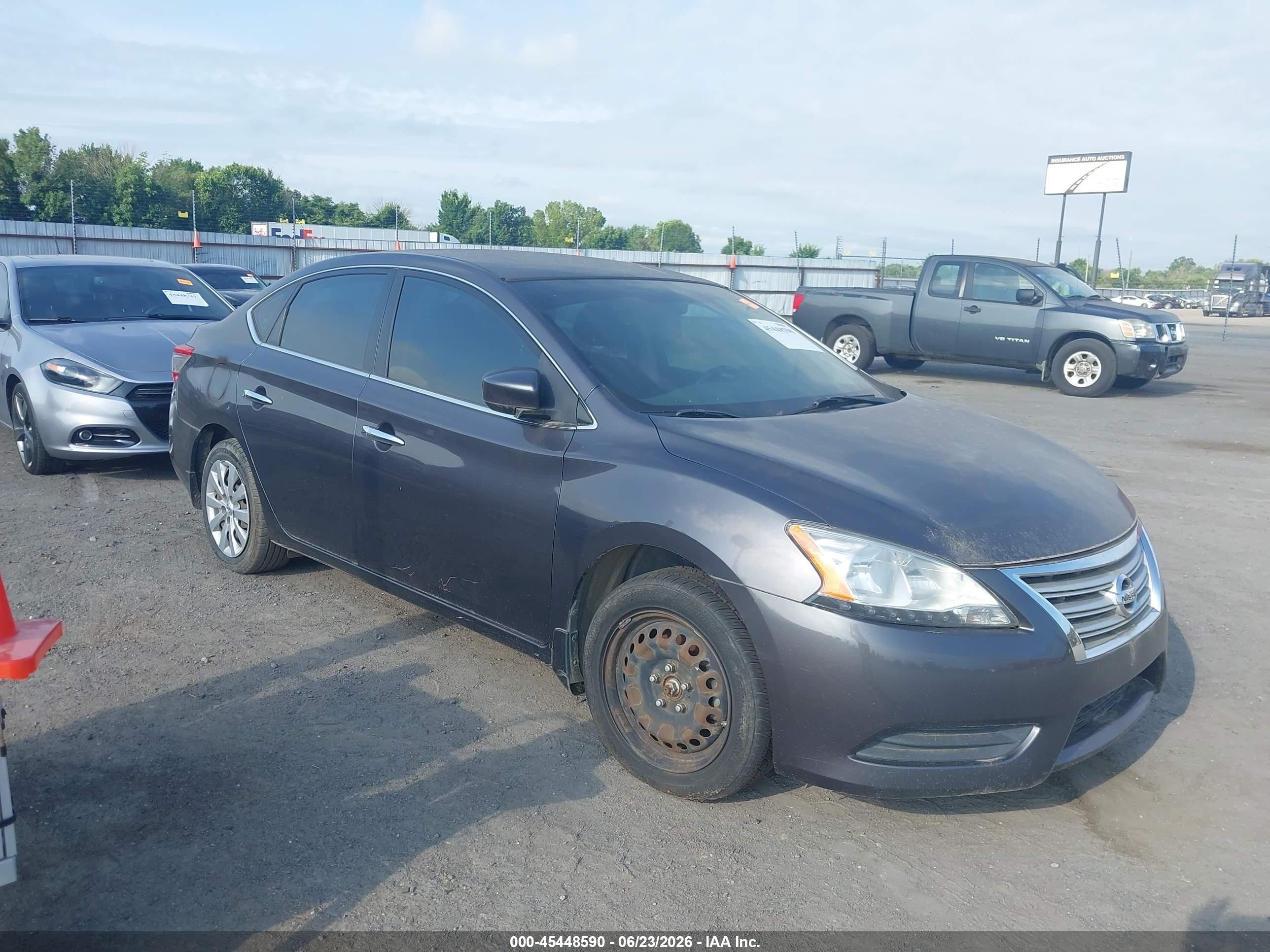 2015 Nissan Sentra Sv Gray vin: 3N1AB7AP2FY254491