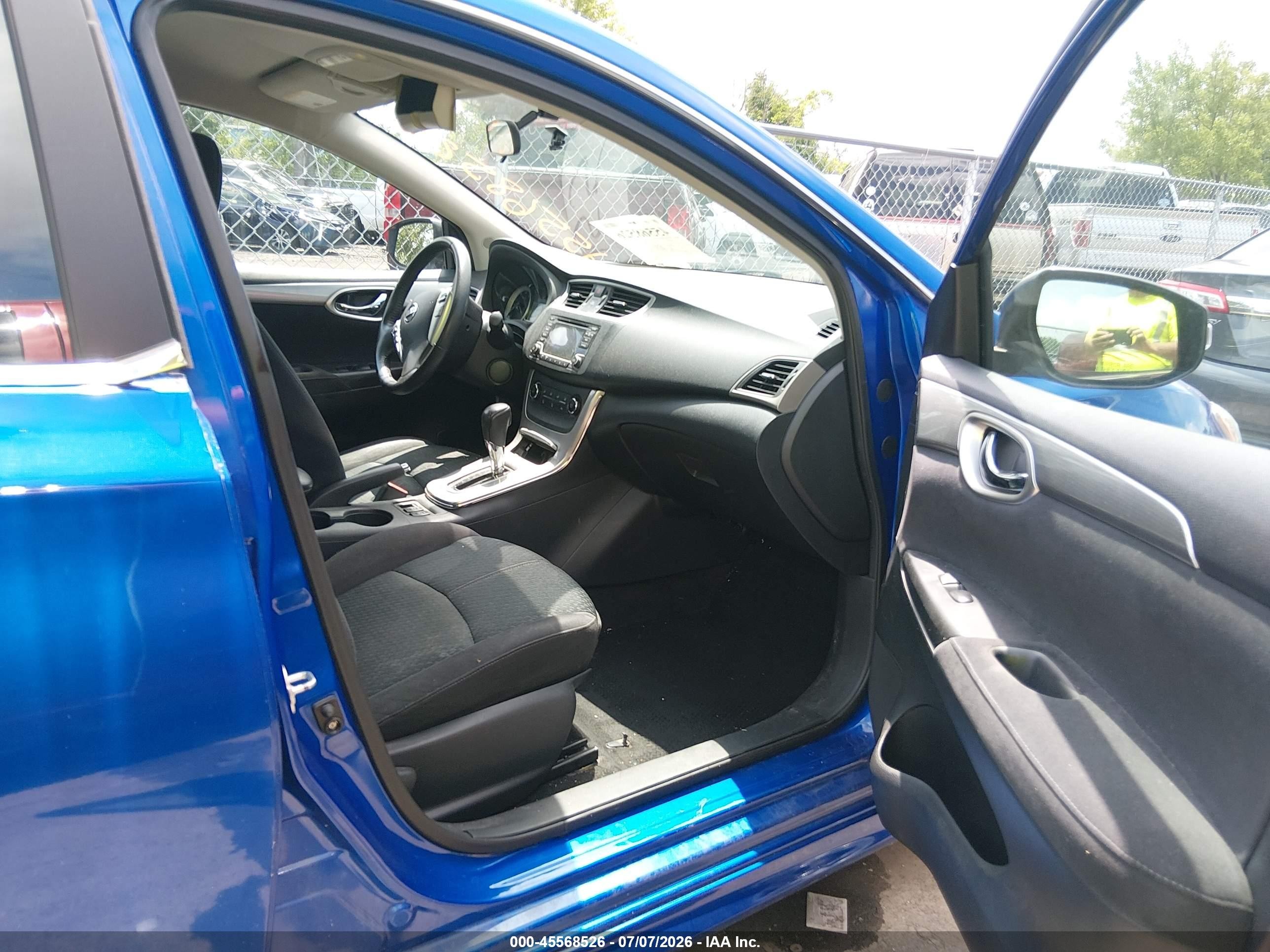 2015 Nissan Sentra Sr Blue vin: 3N1AB7AP2FY257021