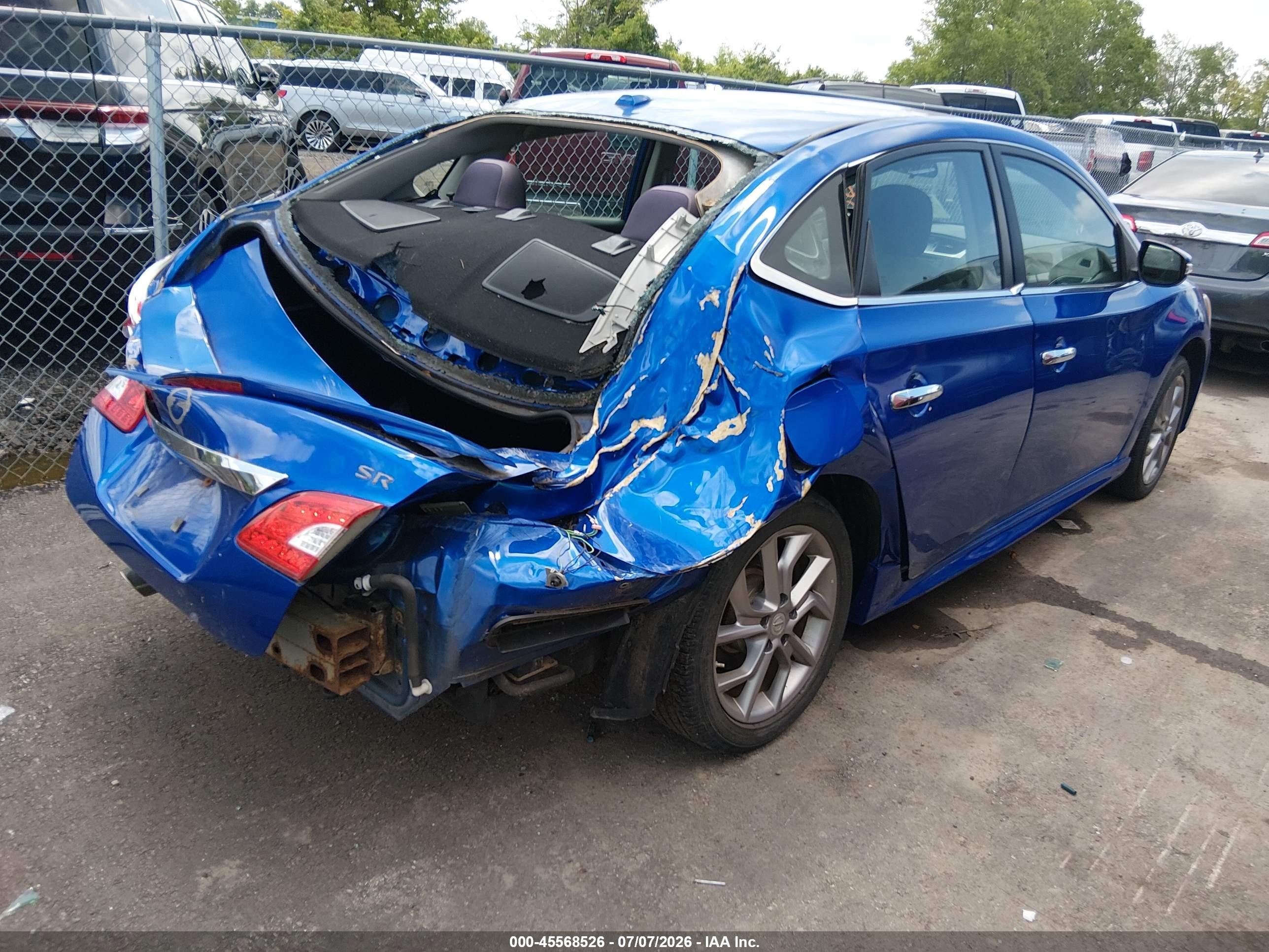 2015 Nissan Sentra Sr Blue vin: 3N1AB7AP2FY257021