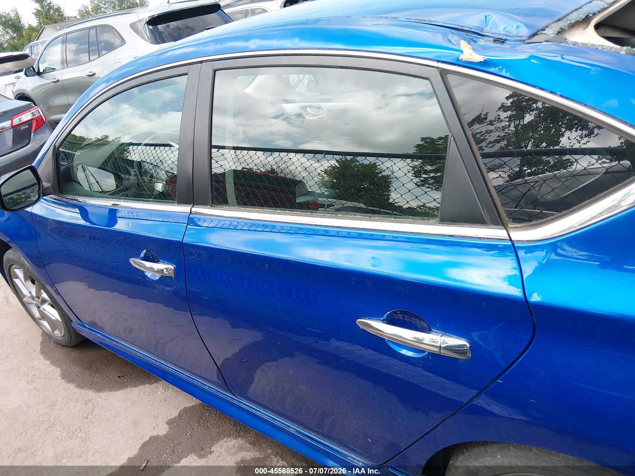 2015 Nissan Sentra Sr Blue vin: 3N1AB7AP2FY257021