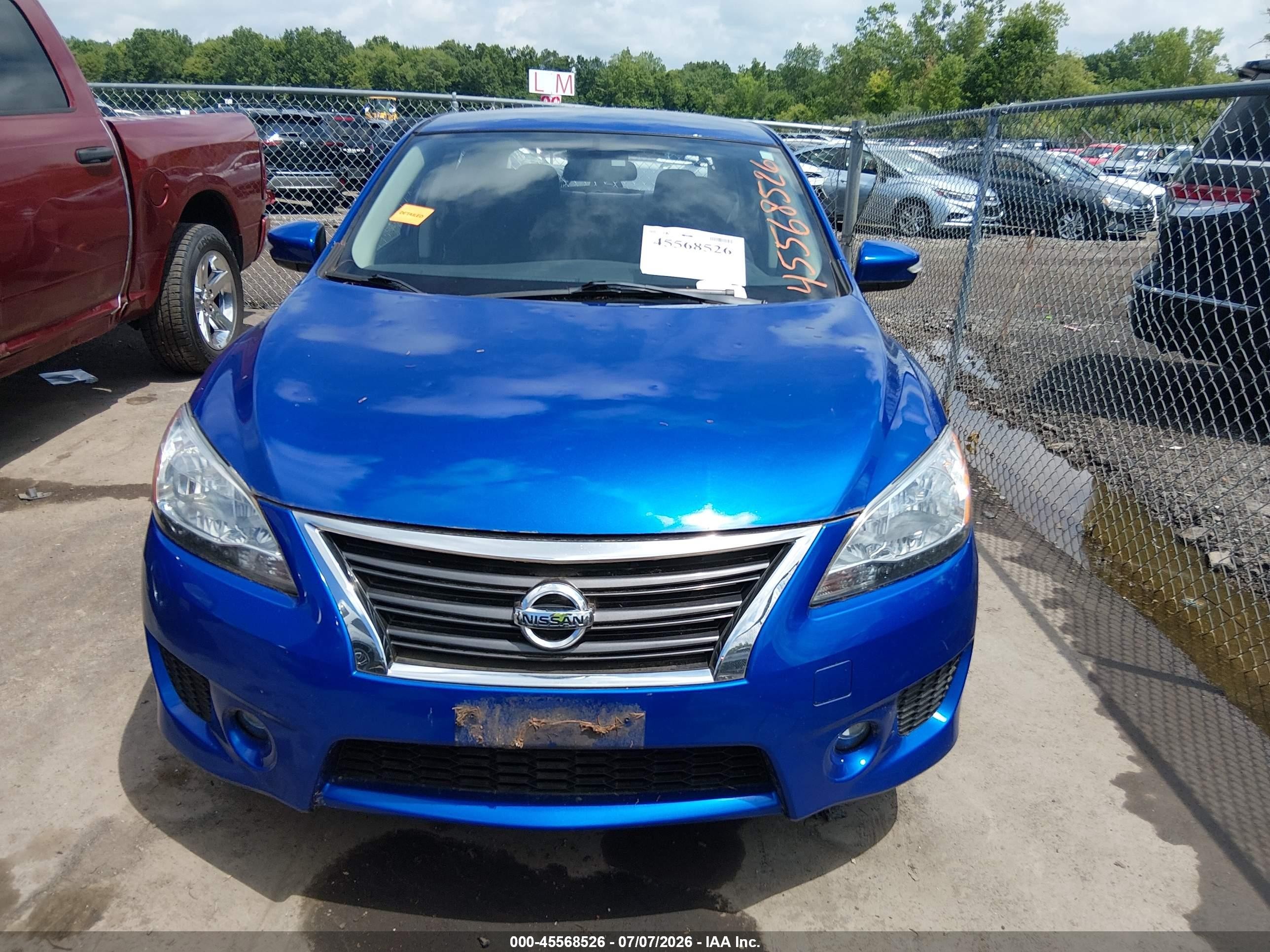 2015 Nissan Sentra Sr Blue vin: 3N1AB7AP2FY257021