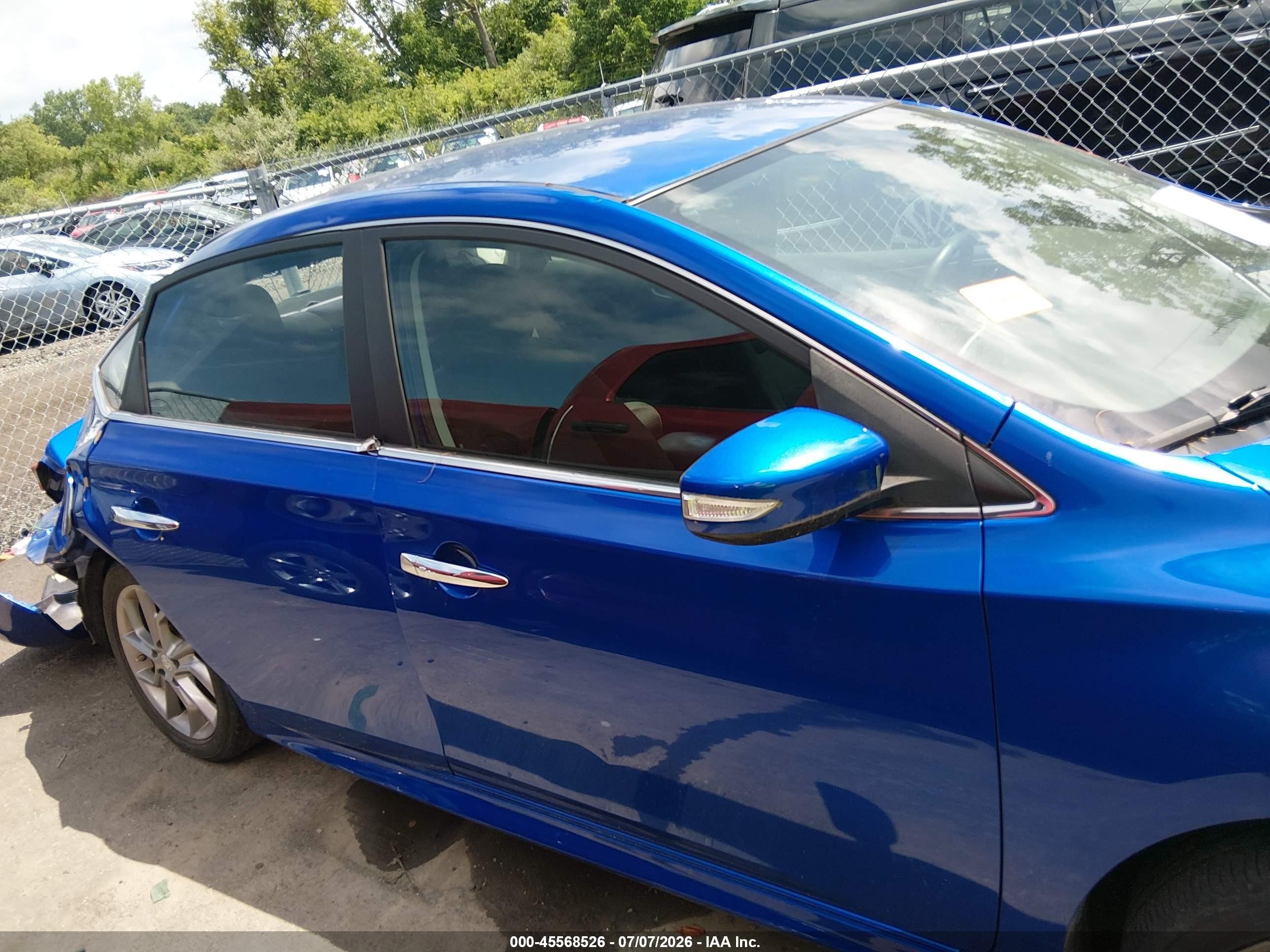 2015 Nissan Sentra Sr Blue vin: 3N1AB7AP2FY257021