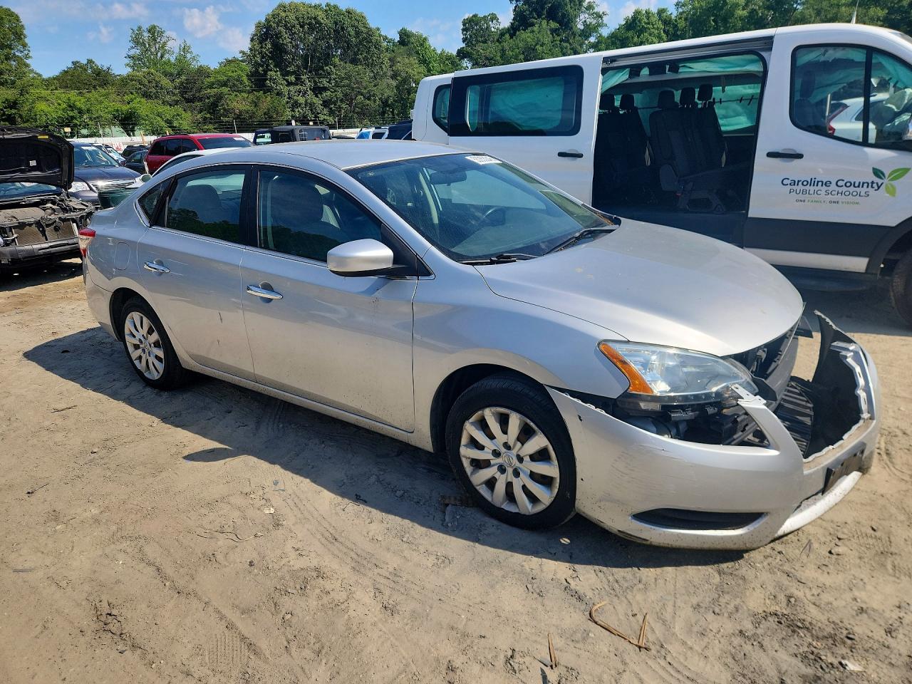 2015 Nissan Sentra Sv Silver vin: 3N1AB7AP2FY262140