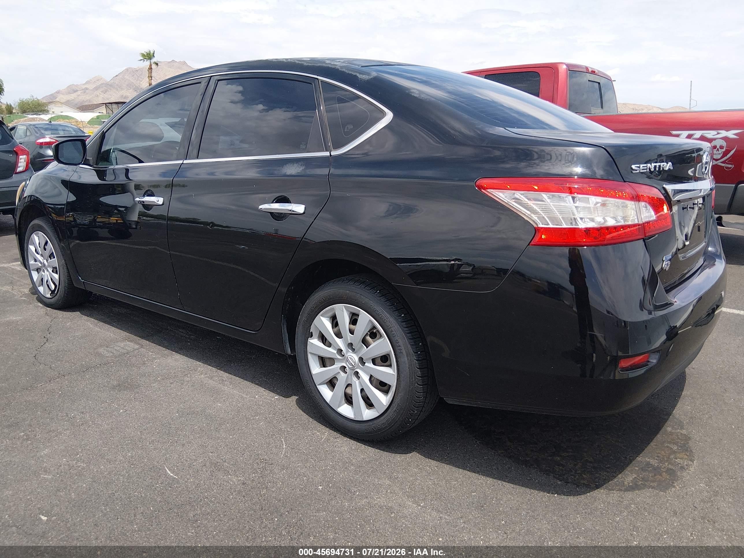 2015 Nissan Sentra S Black vin: 3N1AB7AP2FY263675