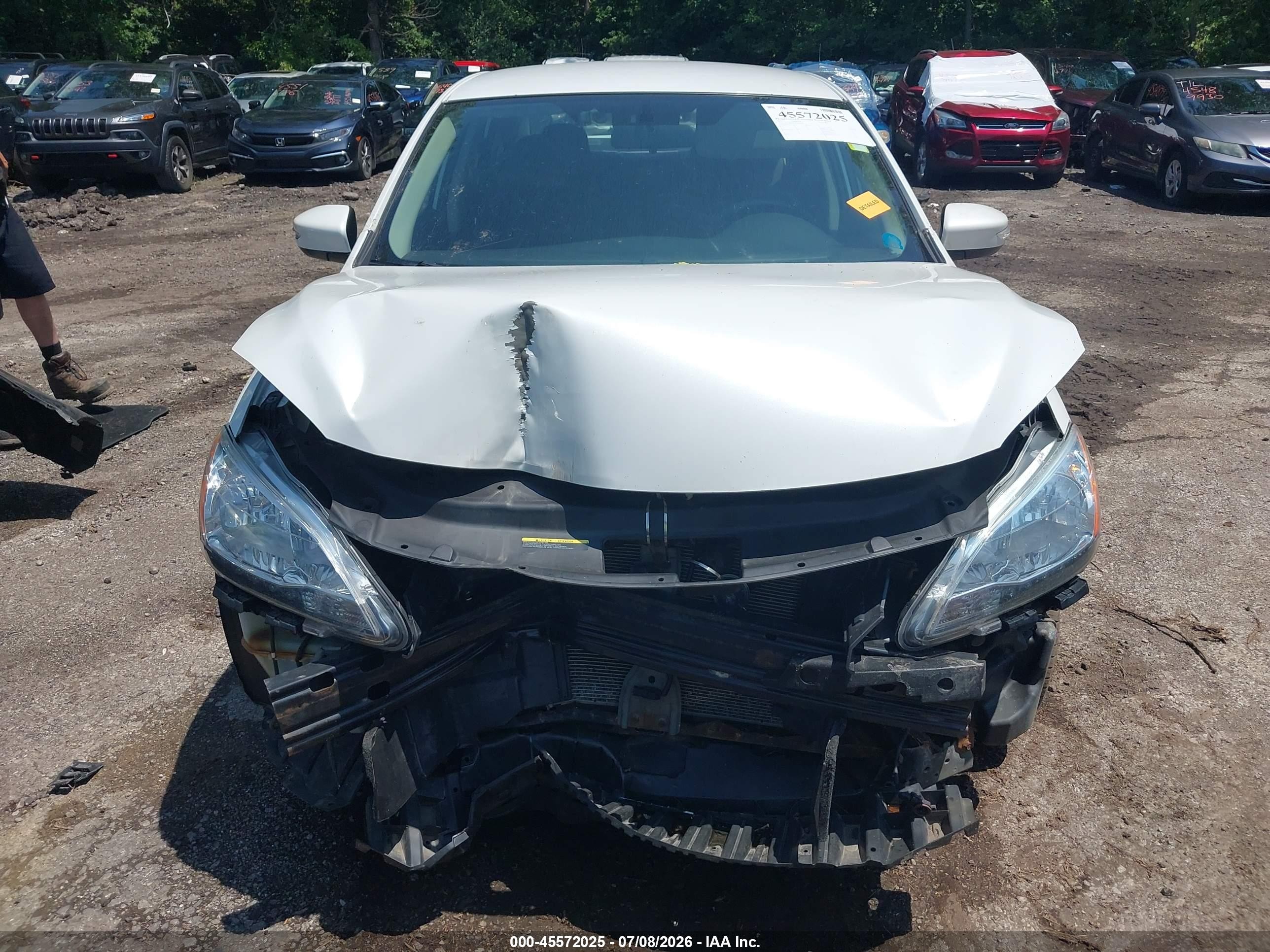 2015 Nissan Sentra Sr Белый vin: 3N1AB7AP2FY266480